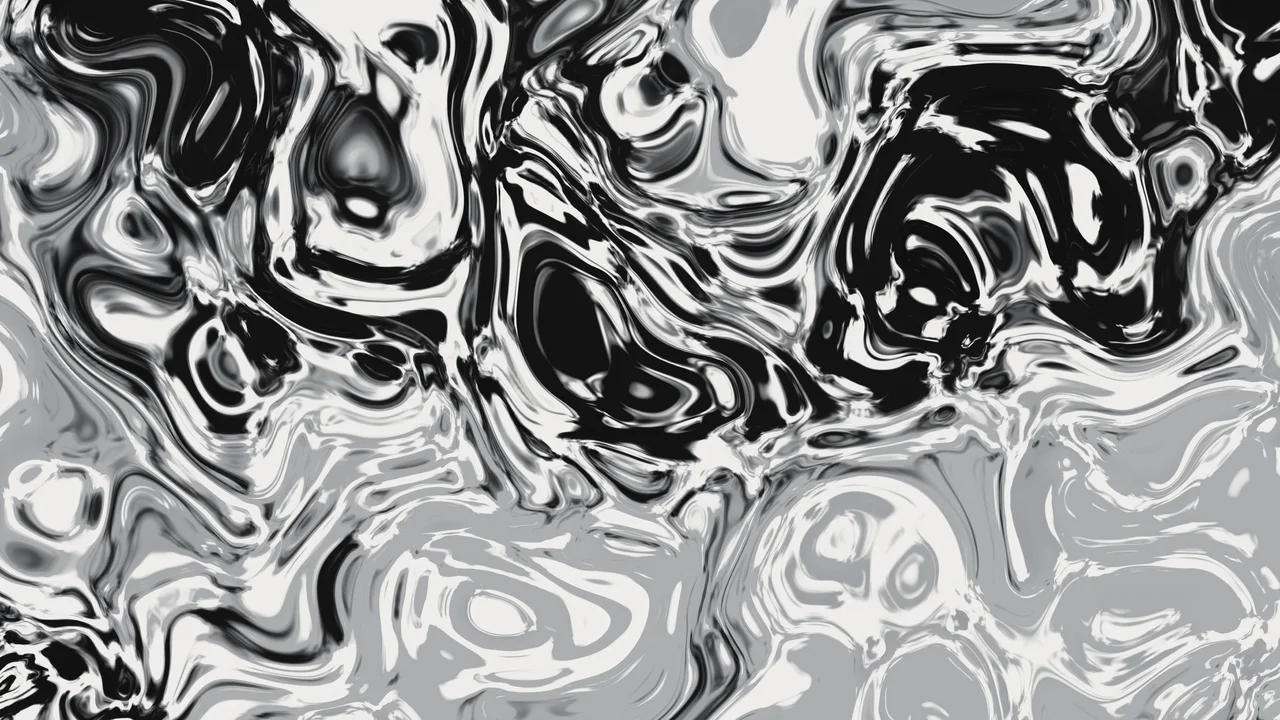 Gray and Black Liquid Marble desktop wallpaper in 4K