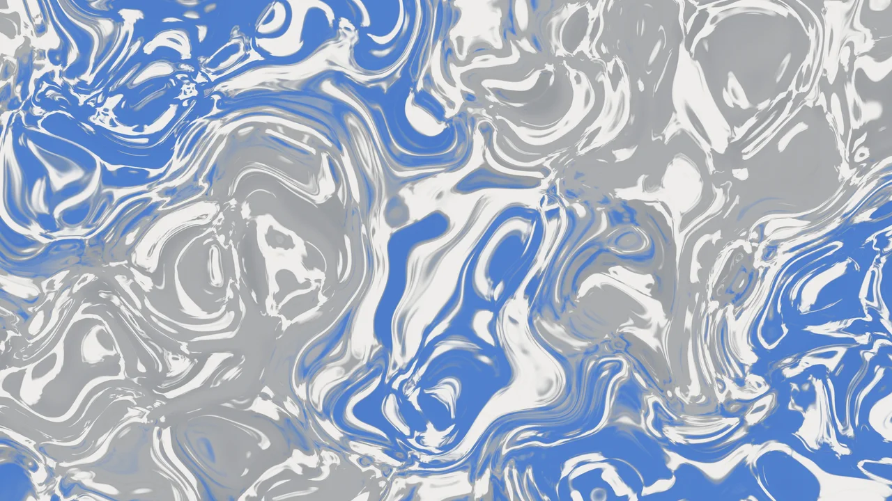 Gray and Blue Liquid Marble desktop wallpaper in 4K