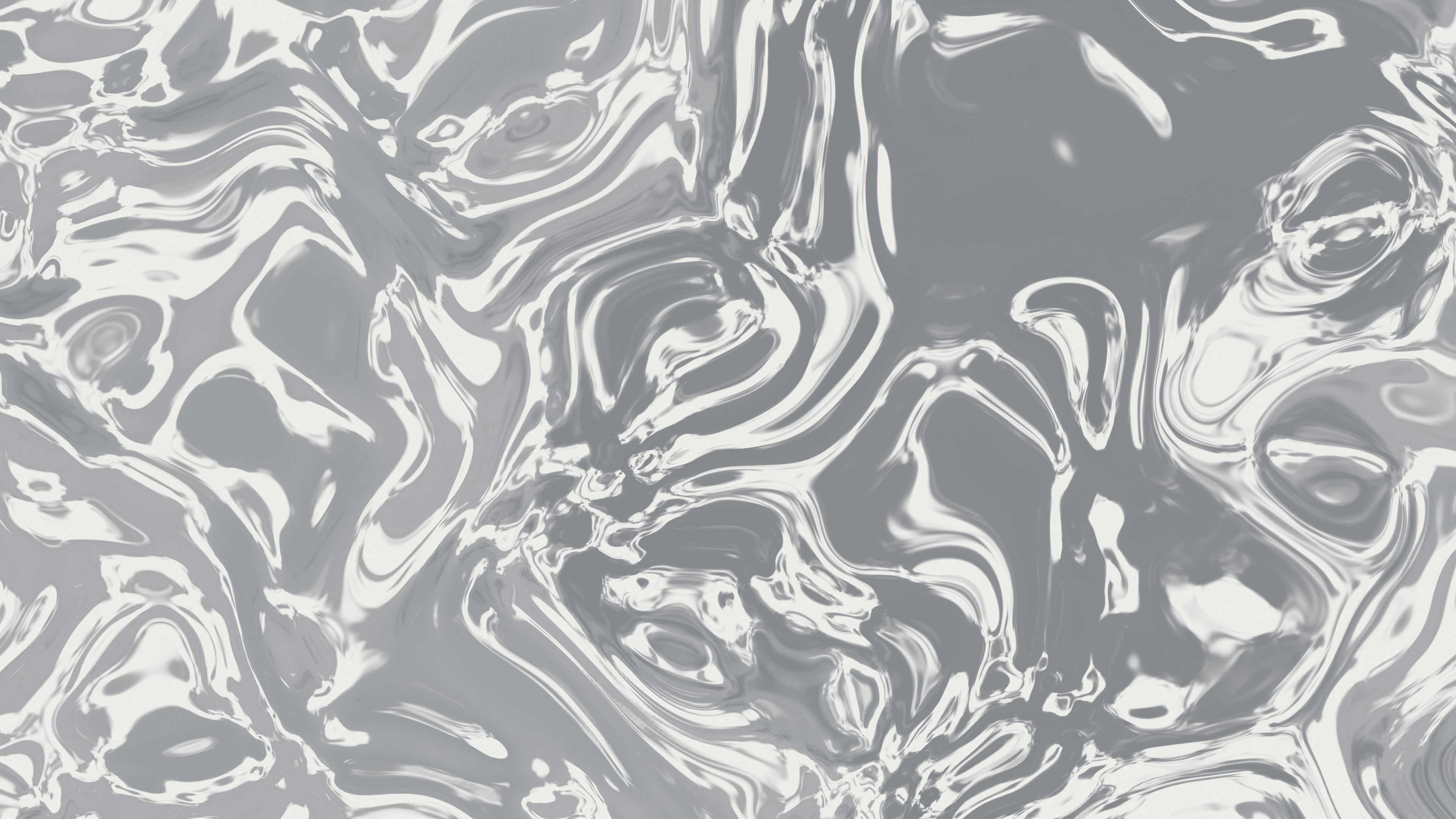 Gray and Cream Liquid Marble desktop wallpaper in 4K
