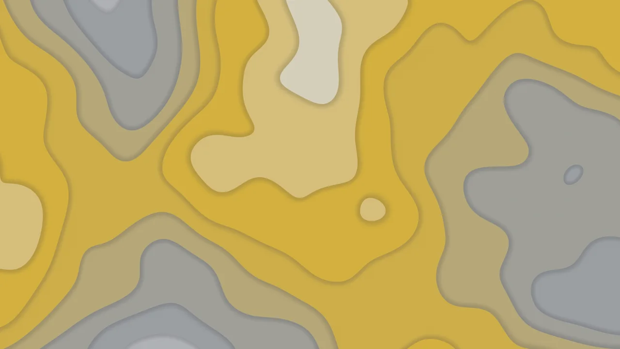Gray and Gold Layered Topographic desktop wallpaper in 4K