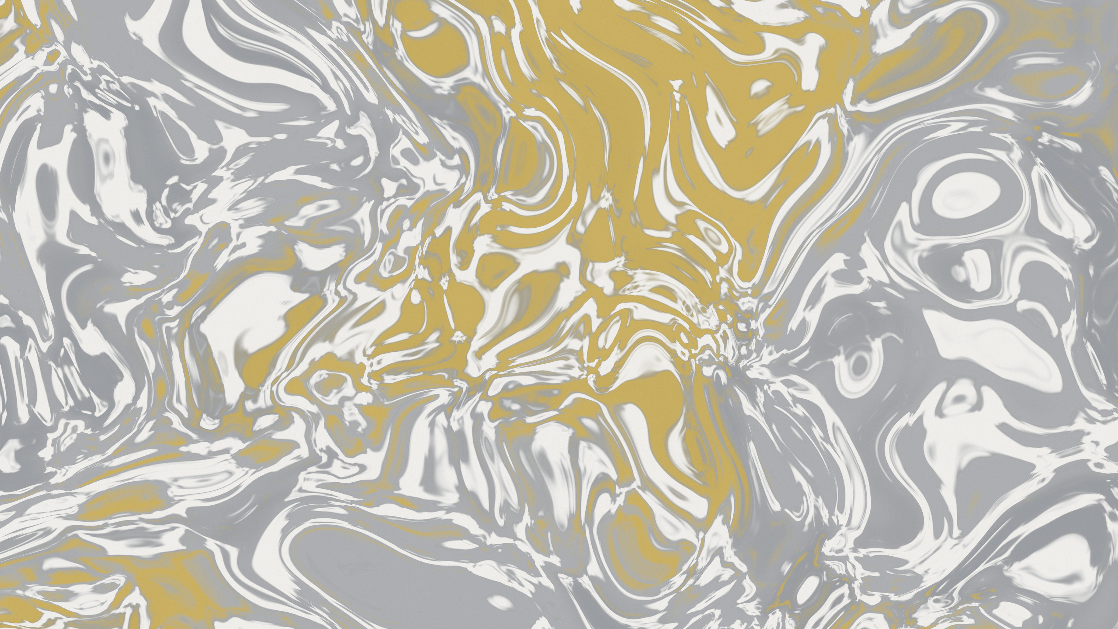Gray and Gold Liquid Marble desktop wallpaper in 4K