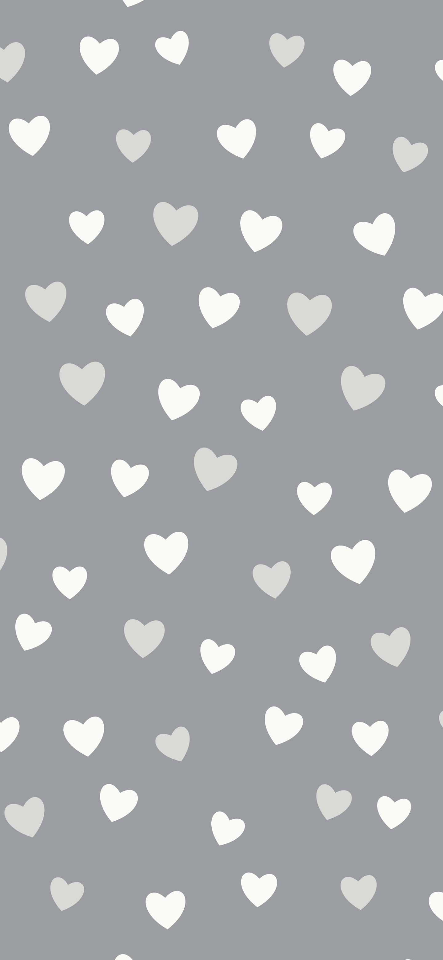 Gray and White Heart Pattern wallpaper for iPhone and Android