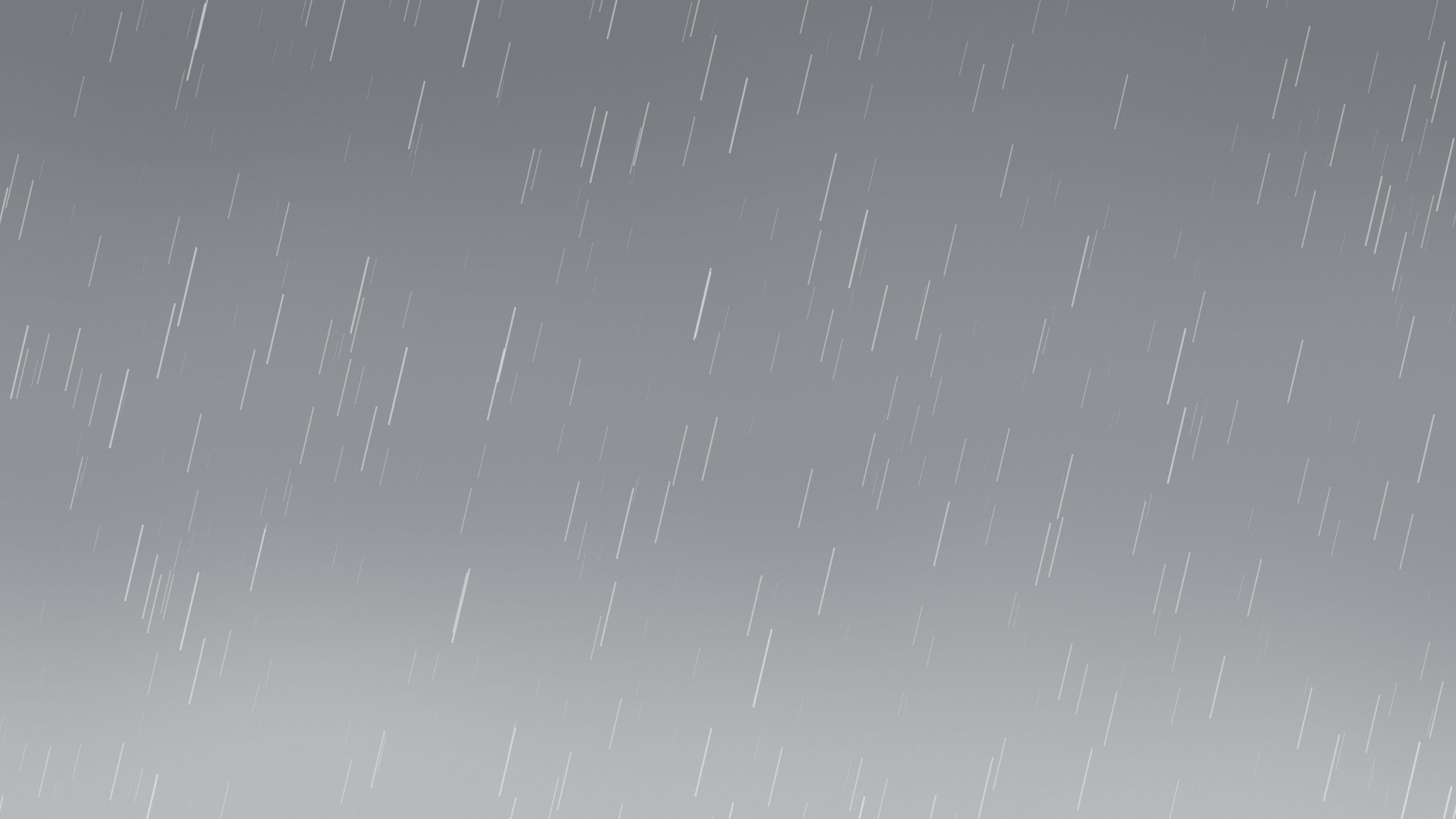 Gray Falling Rain desktop wallpaper in 4K