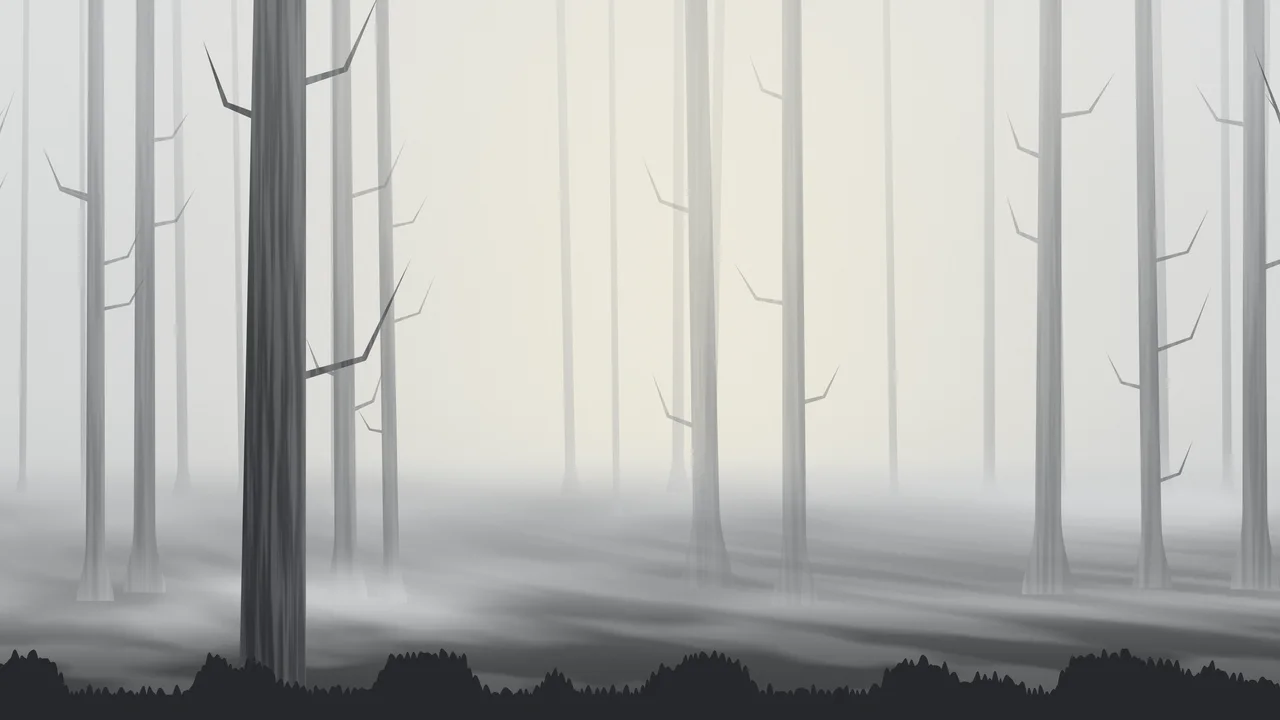 Gray Forest Trees desktop wallpaper in 4K
