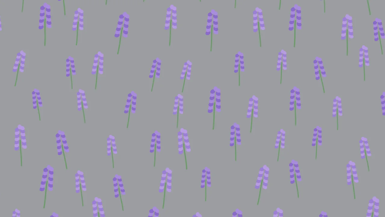Gray Lavender Sprig Pattern desktop wallpaper in 4K