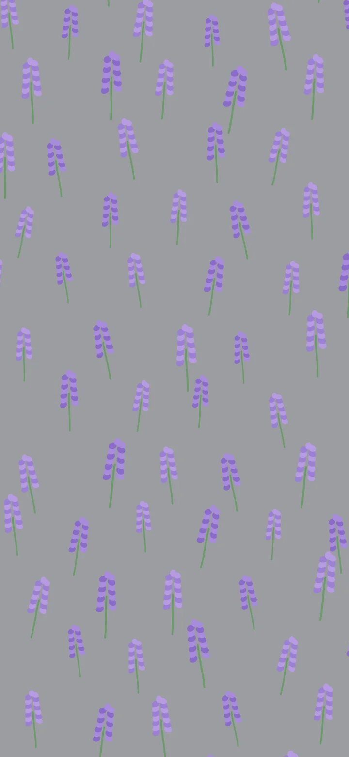 Gray Lavender Sprig Pattern wallpaper for iPhone and Android