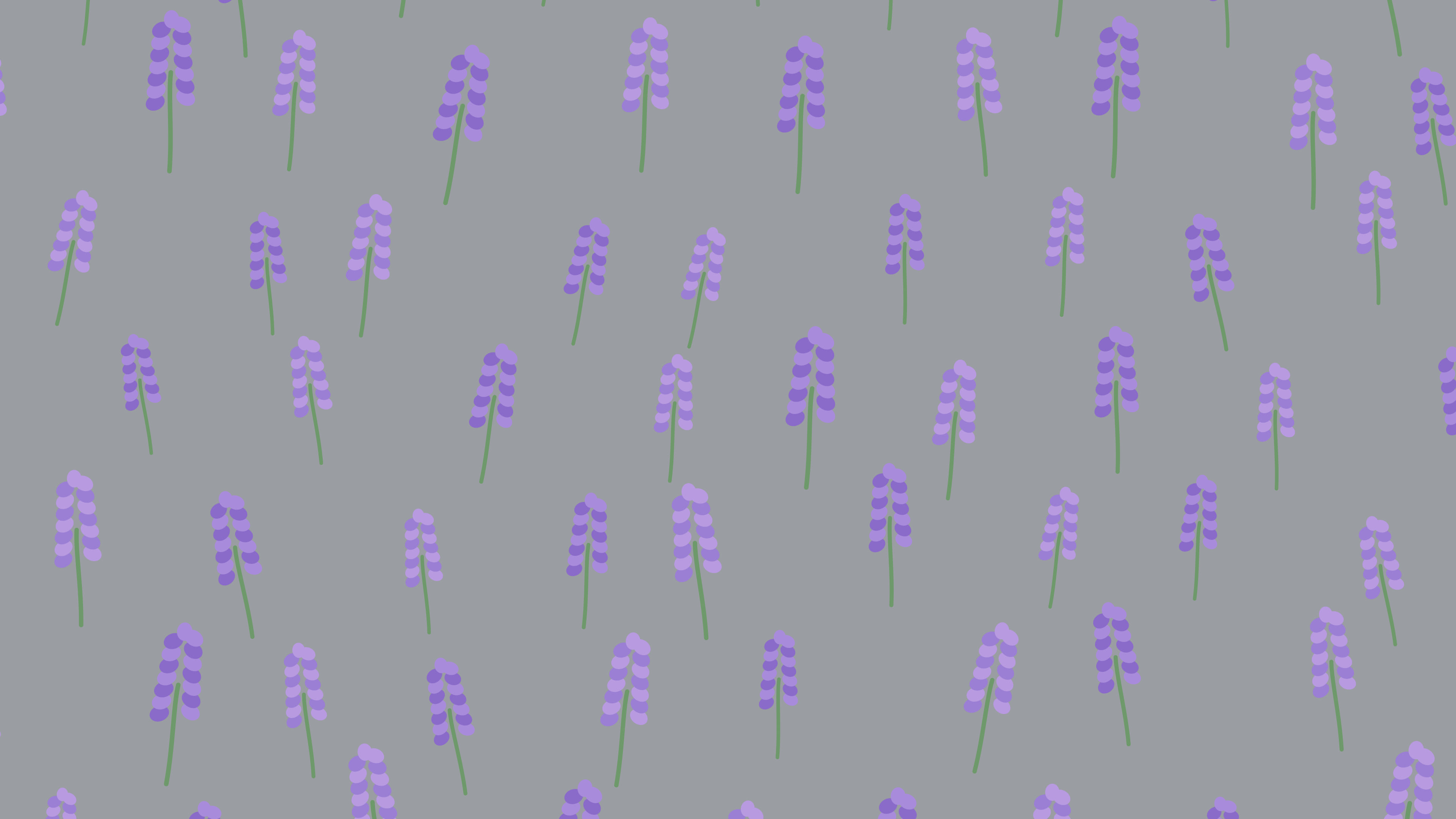 Gray Lavender Sprig Pattern desktop wallpaper in 4K
