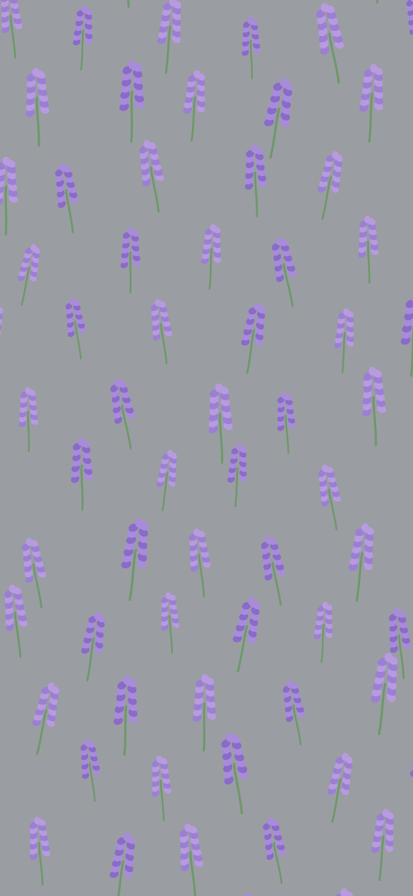 Gray Lavender Sprig Pattern wallpaper for iPhone and Android