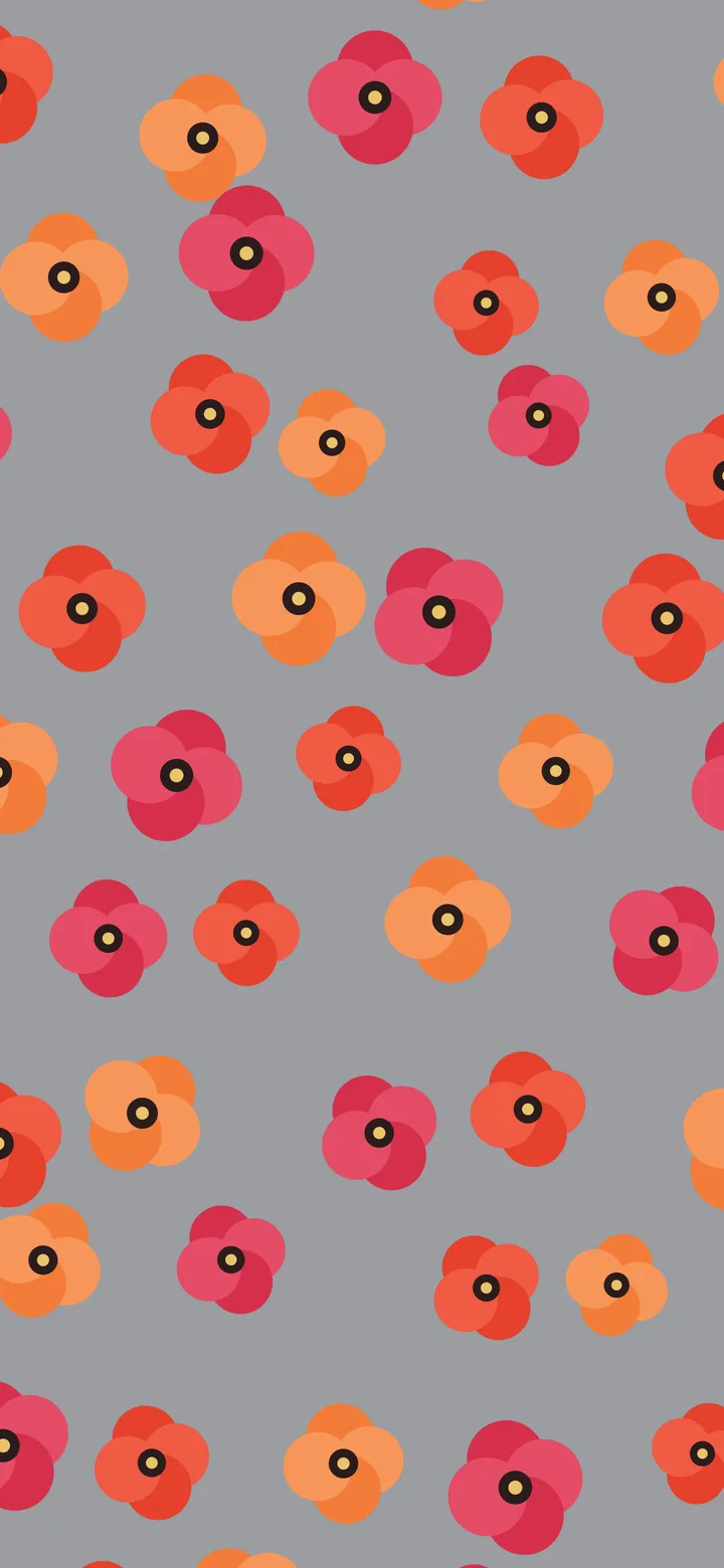 Gray Poppy Flower Pattern wallpaper for iPhone and Android