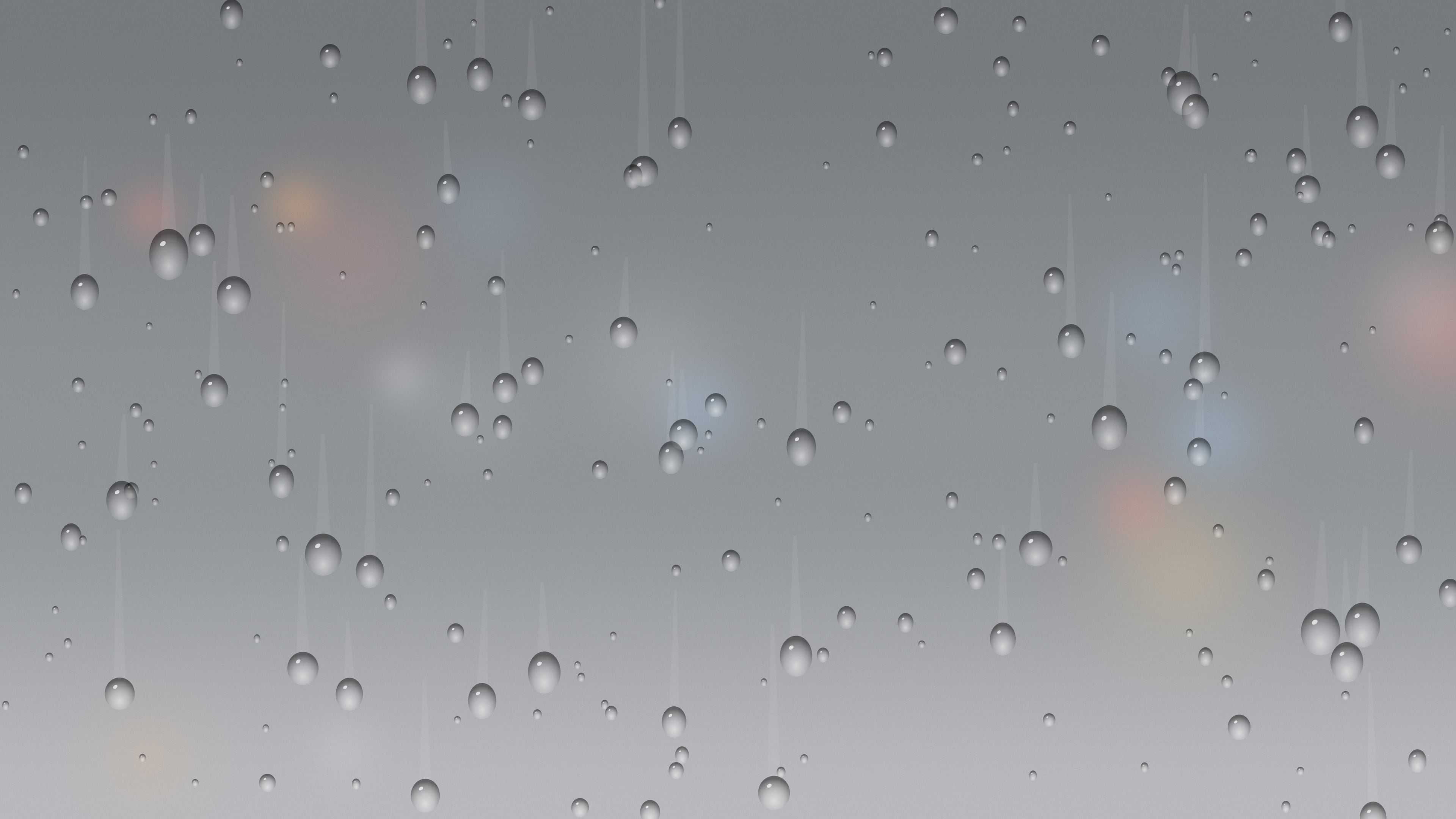 Gray Rainy Window desktop wallpaper in 4K