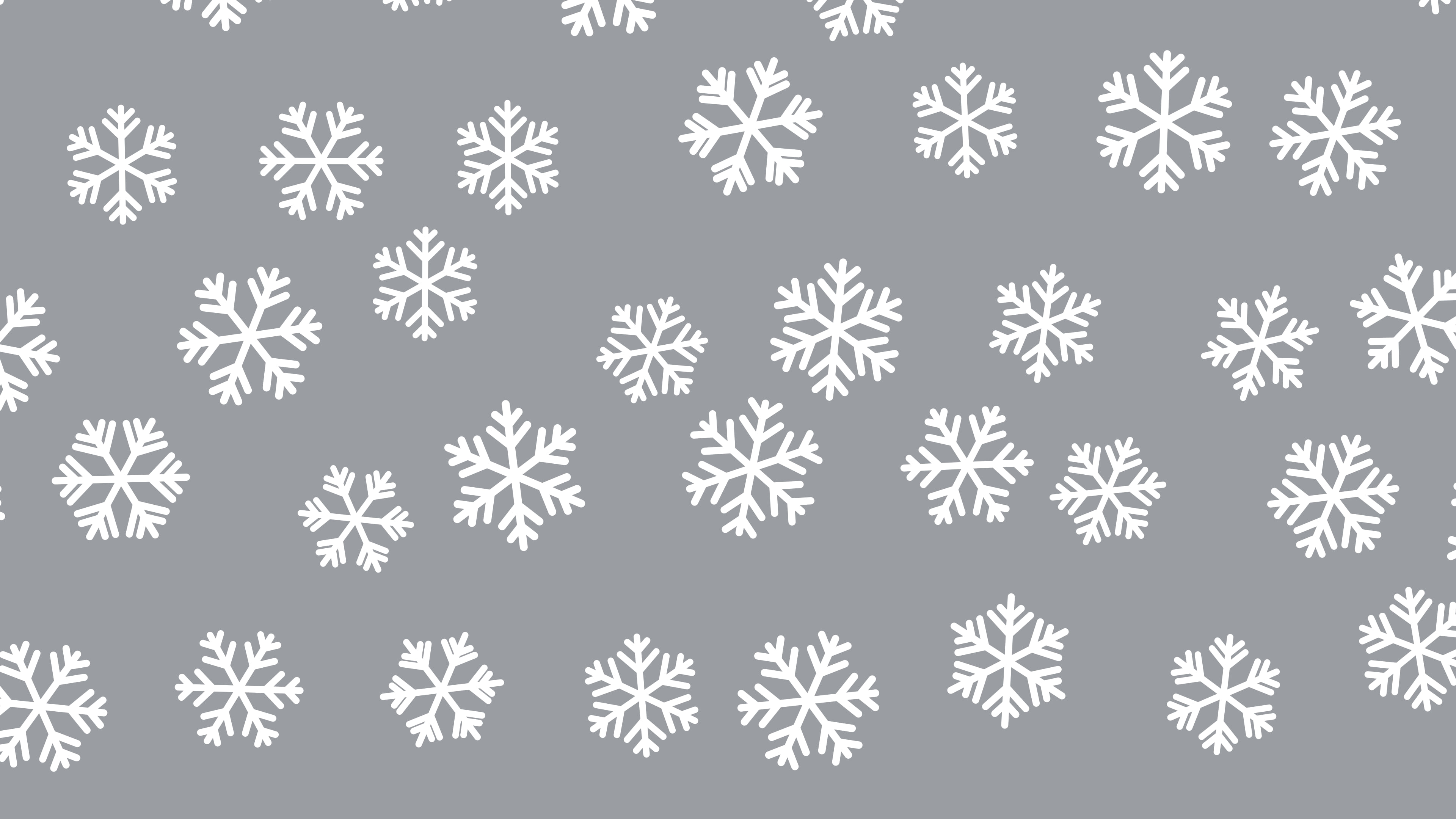 Gray Snowflake Pattern desktop wallpaper in 4K