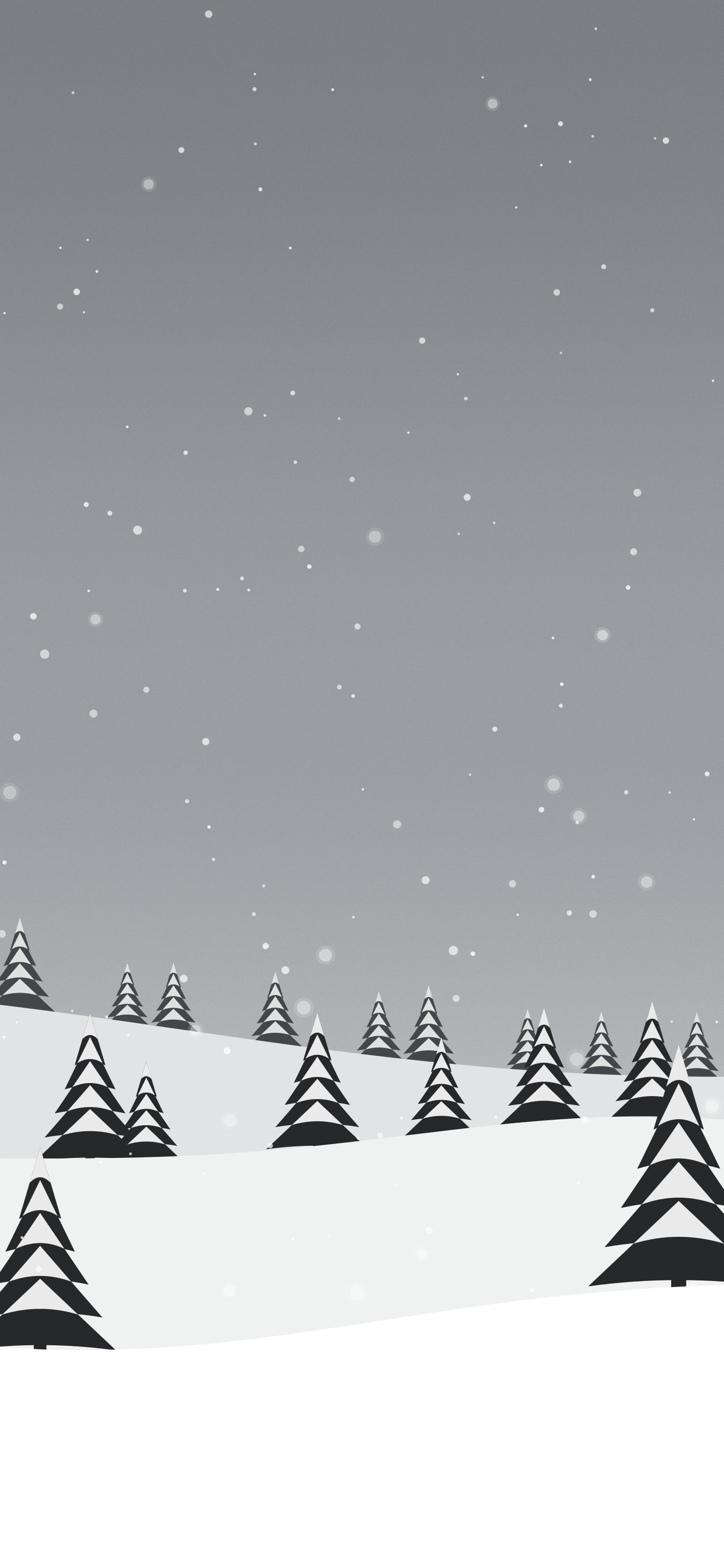 Gray Snowy Forest wallpaper for iPhone and Android