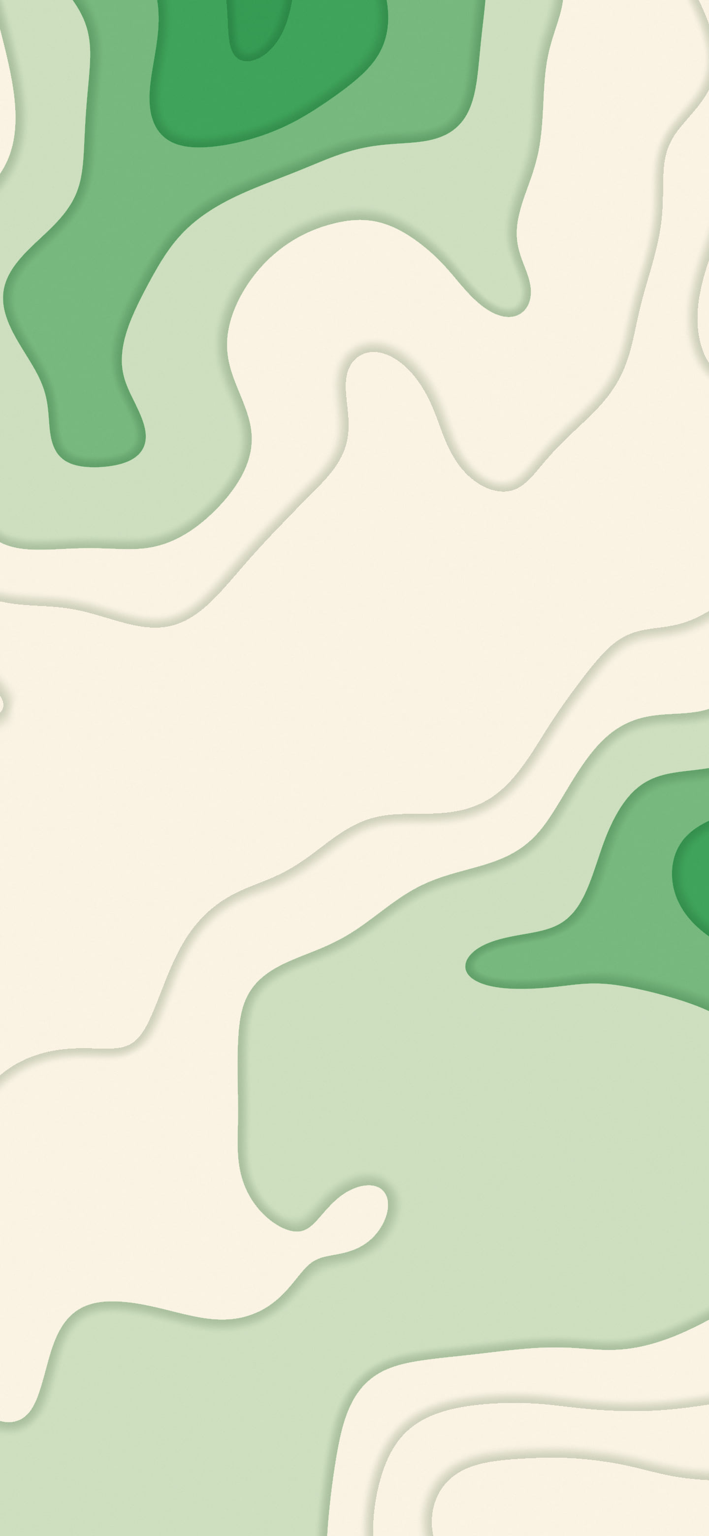 Green and Cream Layered Topographic wallpaper for iPhone and Android
