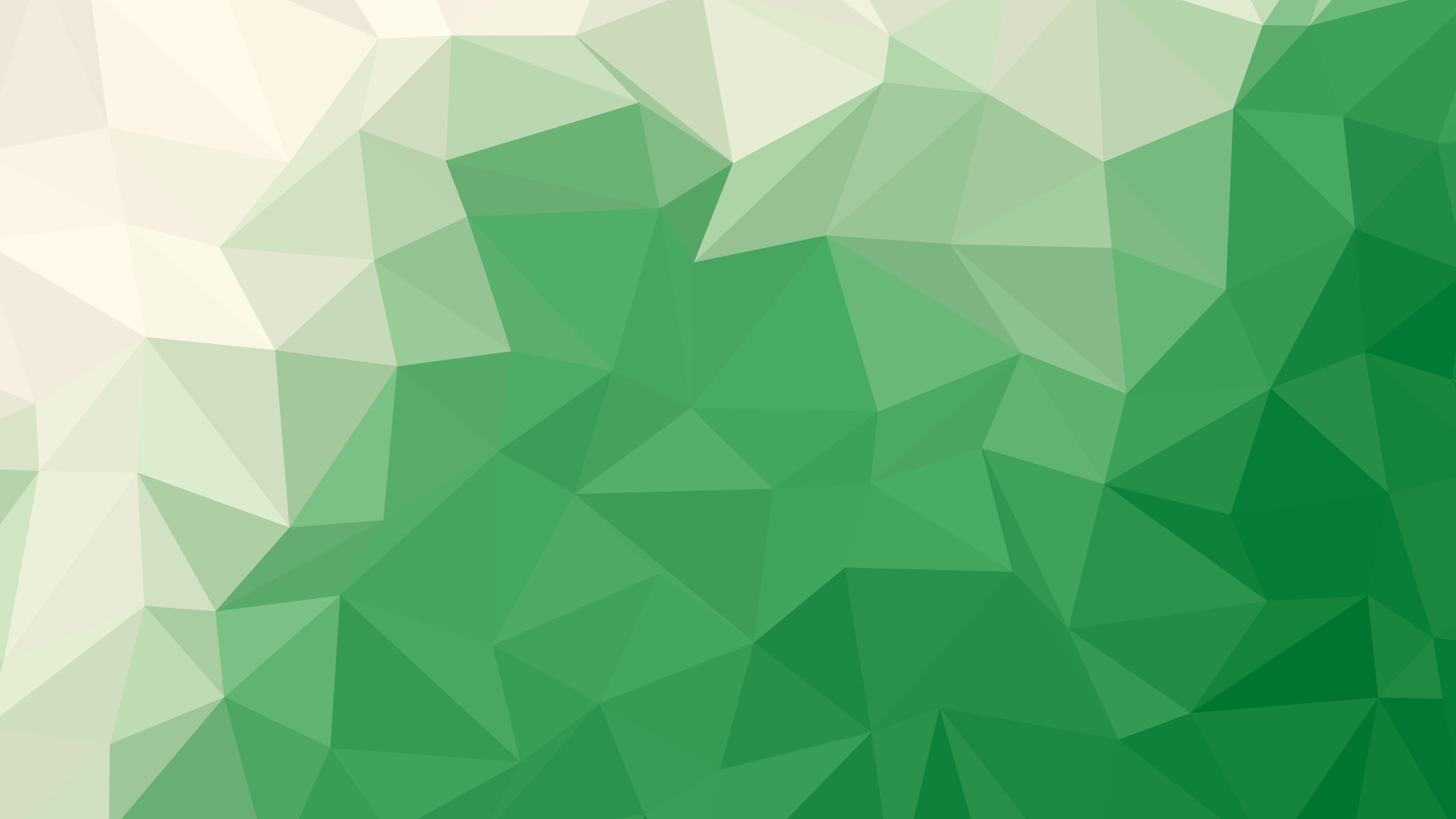 Green and Cream Low Poly desktop wallpaper in 4K