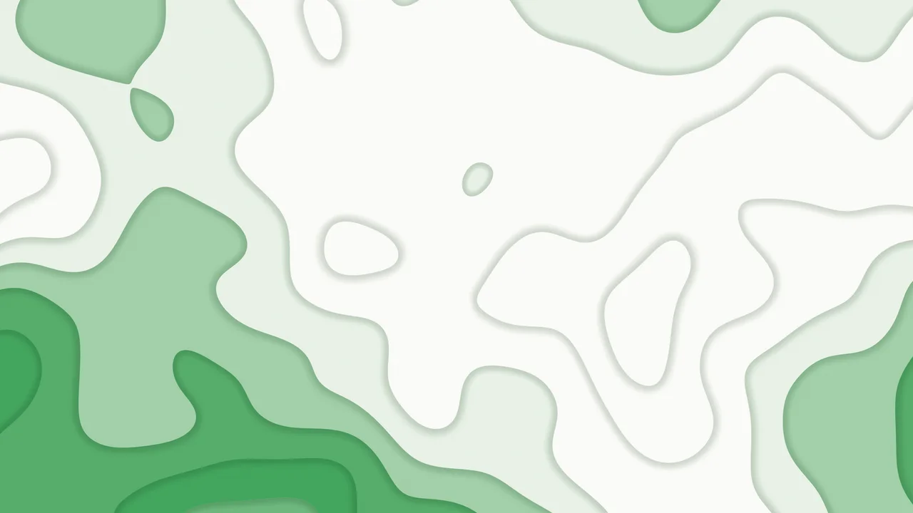 Green and White Layered Topographic desktop wallpaper in 4K