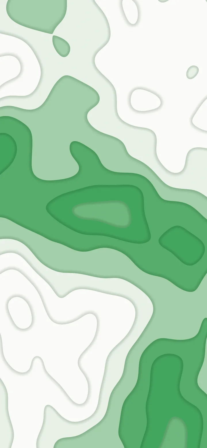 Green and White Layered Topographic wallpaper for iPhone and Android