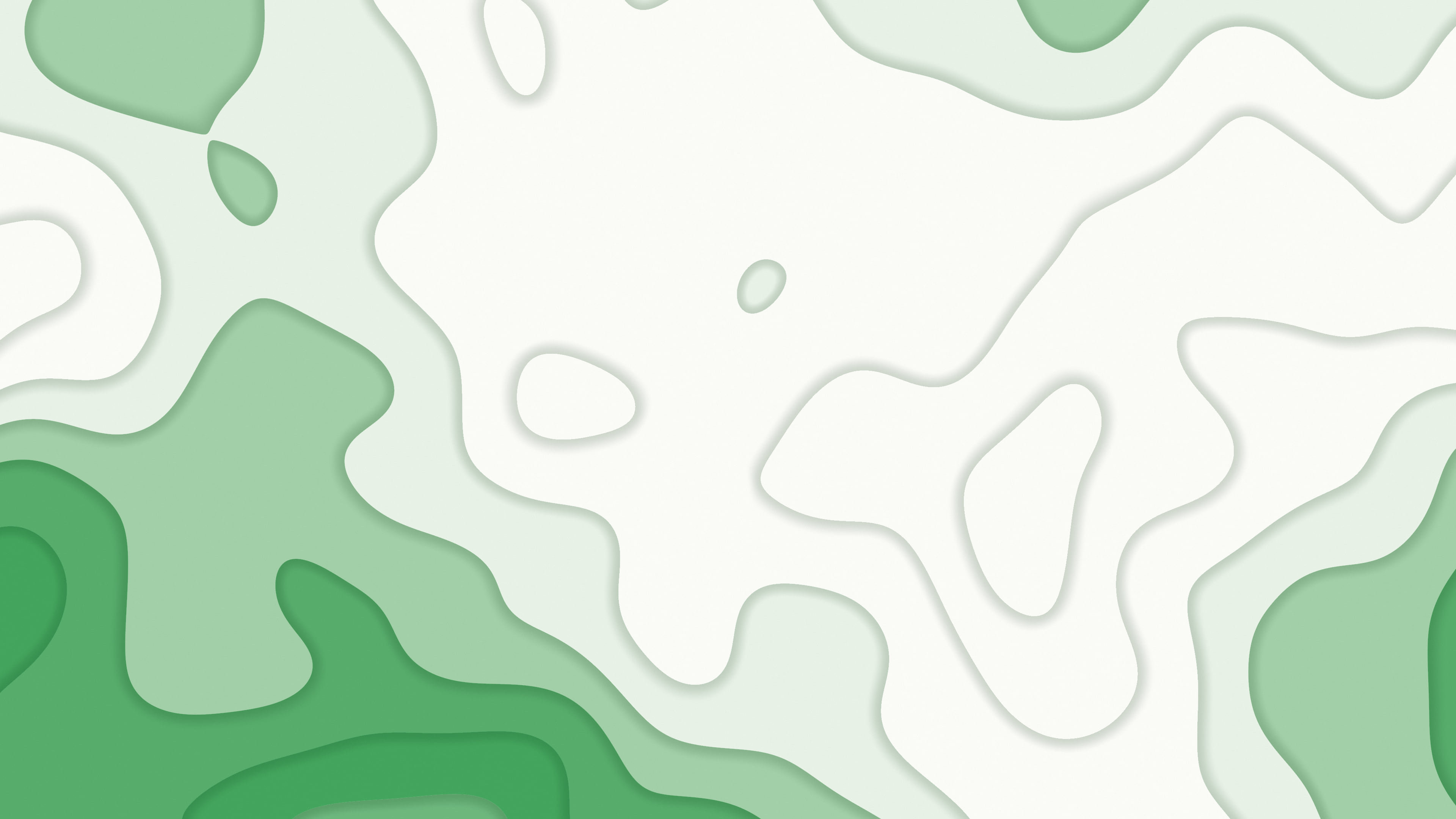 Green and White Layered Topographic desktop wallpaper in 4K