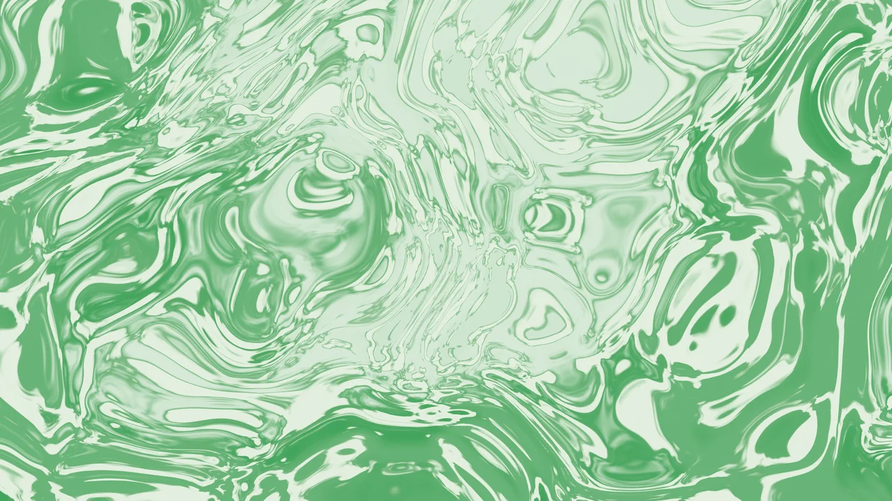 Green and White Liquid Marble desktop wallpaper in 4K