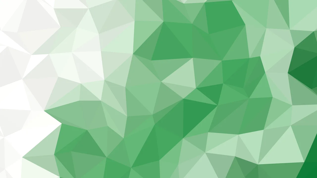 Green and White Low Poly desktop wallpaper in 4K