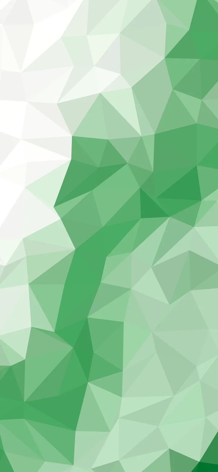 Green and White Low Poly wallpaper for iPhone and Android