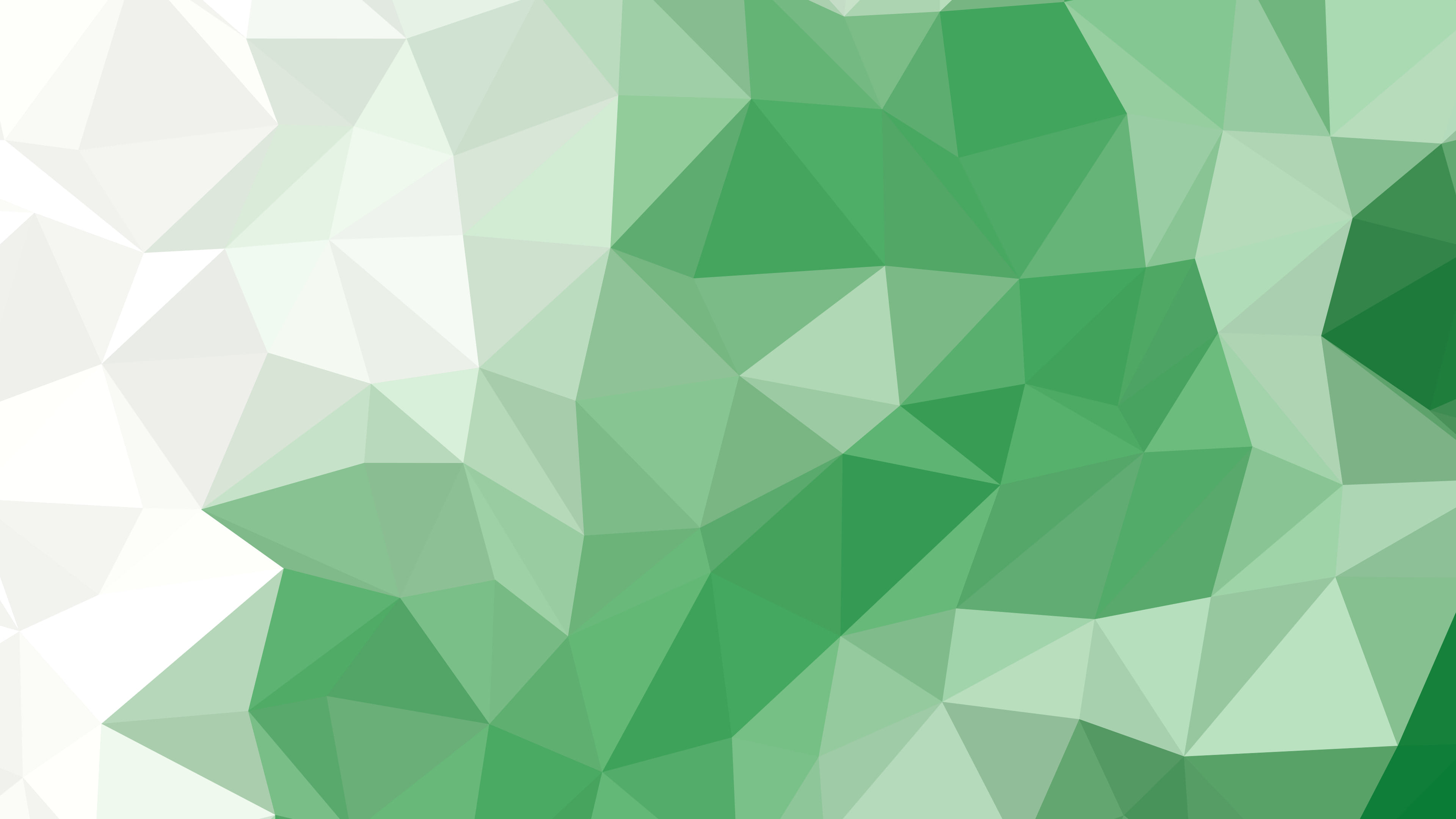 Green and White Low Poly desktop wallpaper in 4K