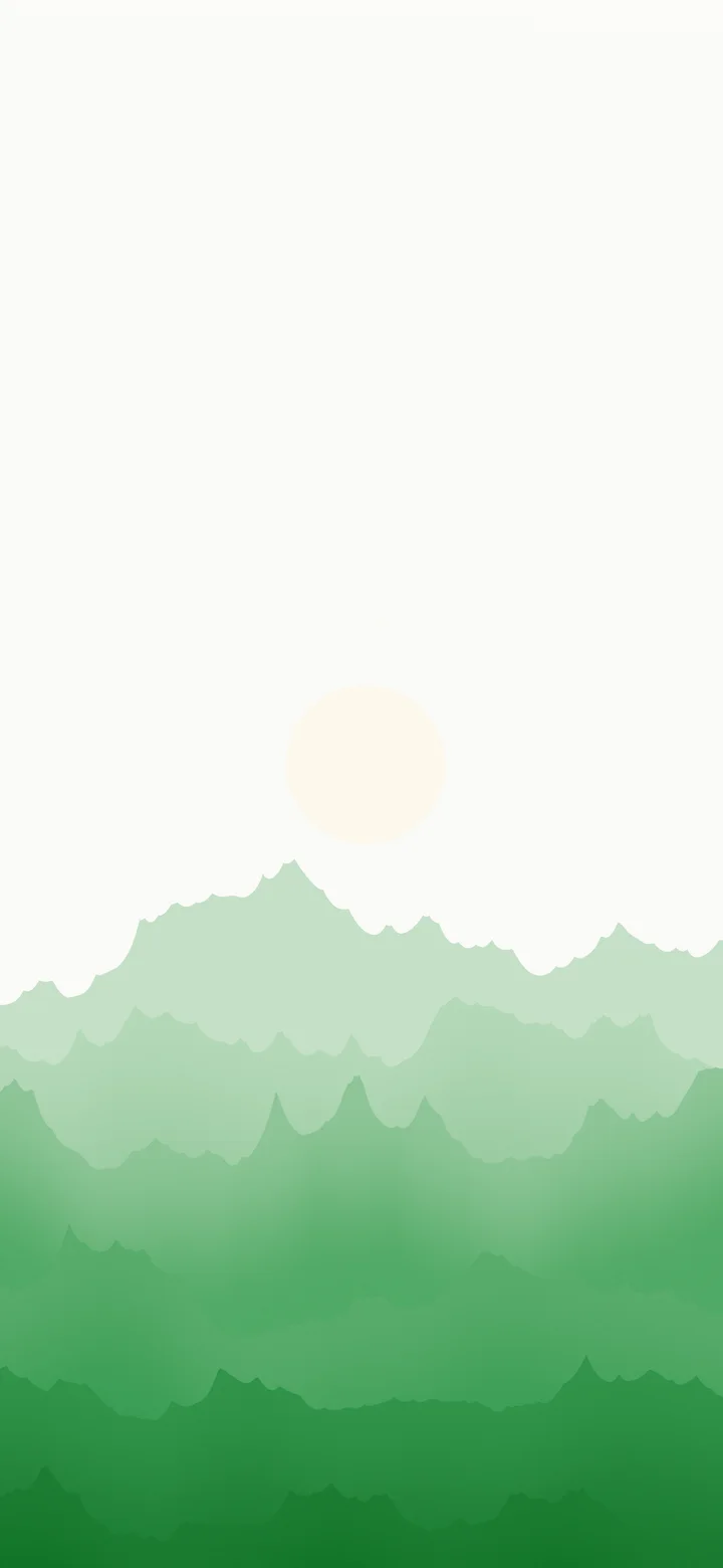Green and White Minimalist Mountain Landscape wallpaper for iPhone and Android