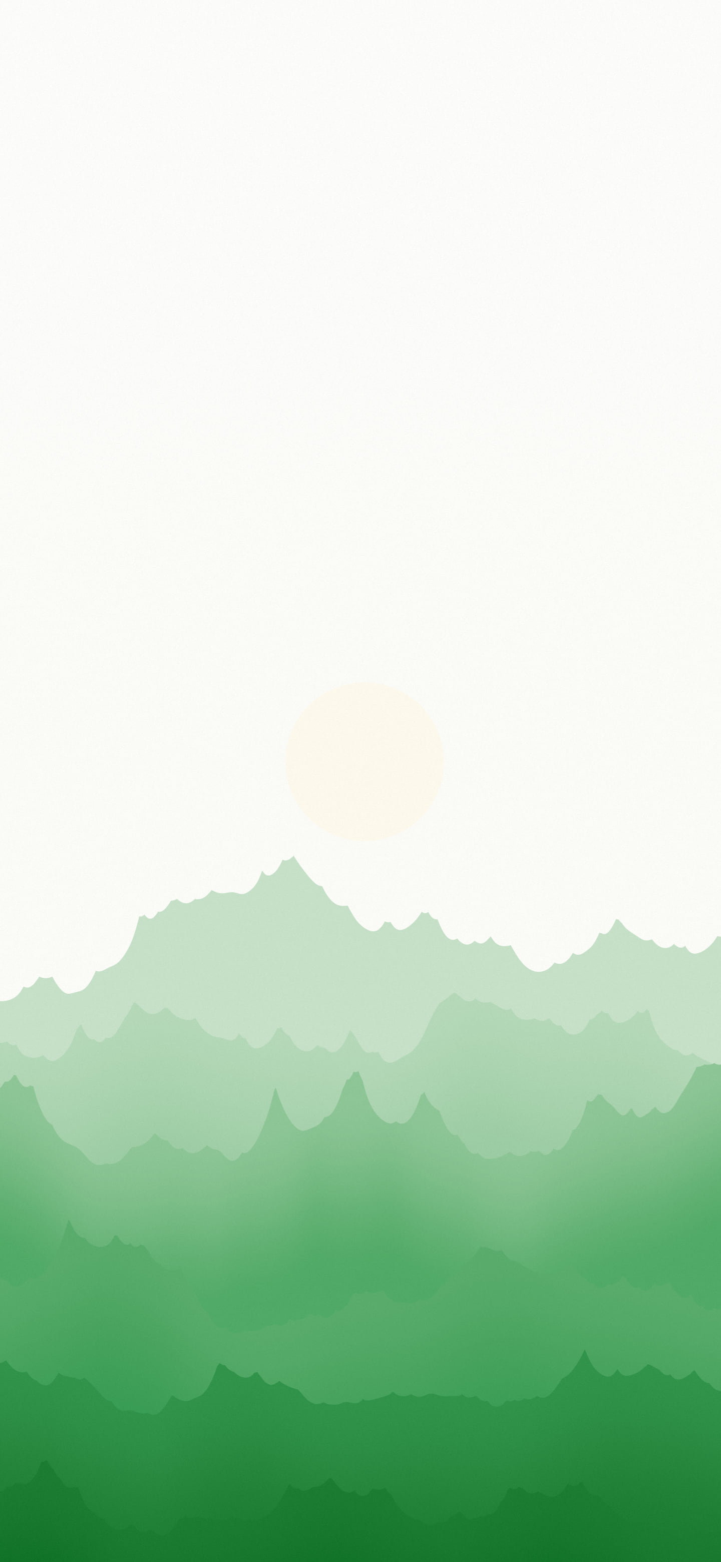 Green and White Minimalist Mountain Landscape wallpaper for iPhone and Android