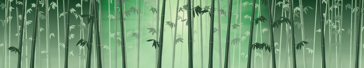 Green Bamboo Forest triple monitor wallpaper, 7680 × 1440