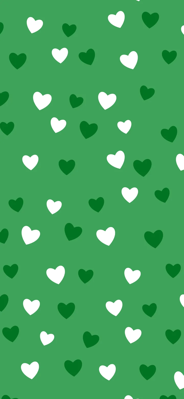 Green Heart Pattern wallpaper for iPhone and Android
