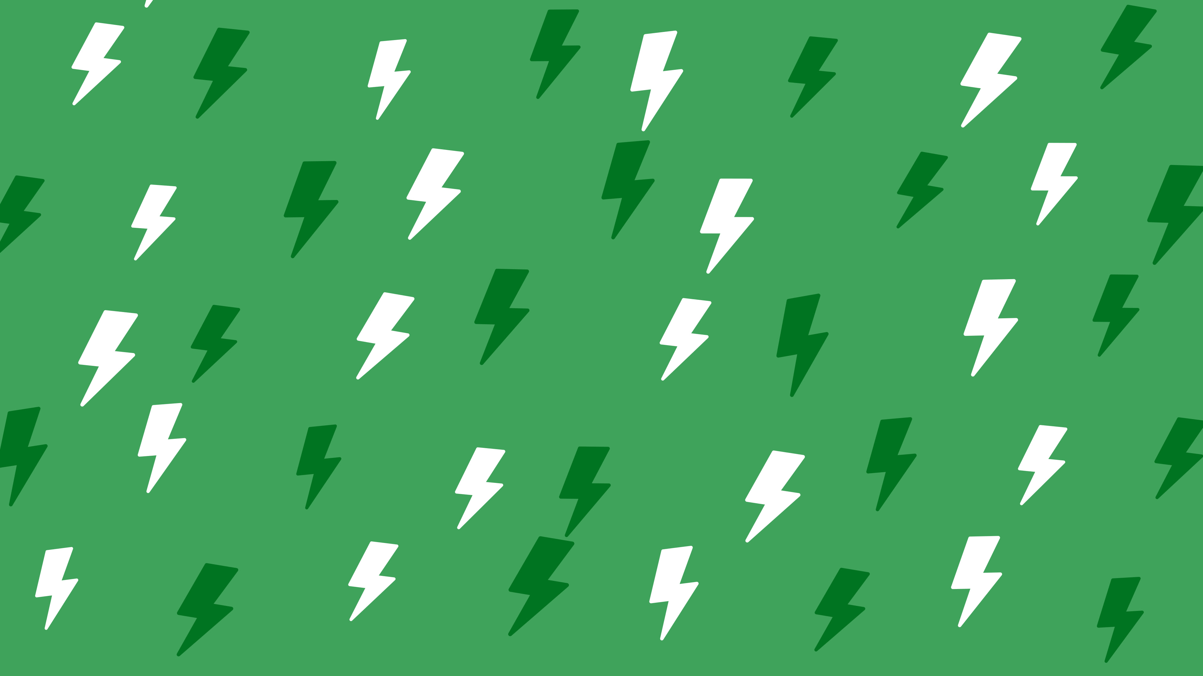 Green Lightning Bolt Pattern desktop wallpaper in 4K