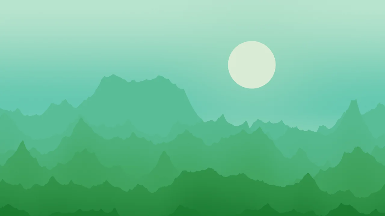 Green Minimalist Mountain Landscape desktop wallpaper in 4K
