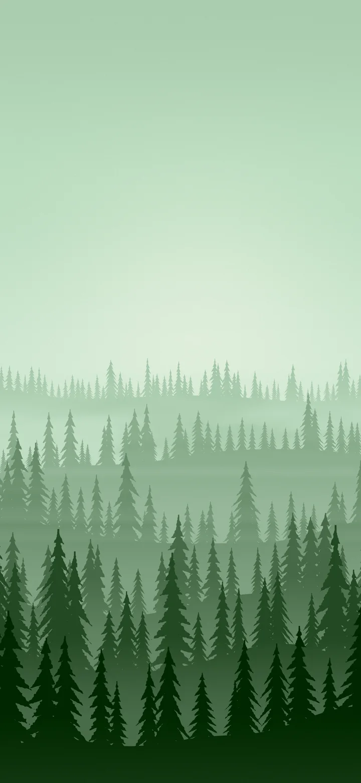 Green Misty Pine Forest wallpaper for iPhone and Android