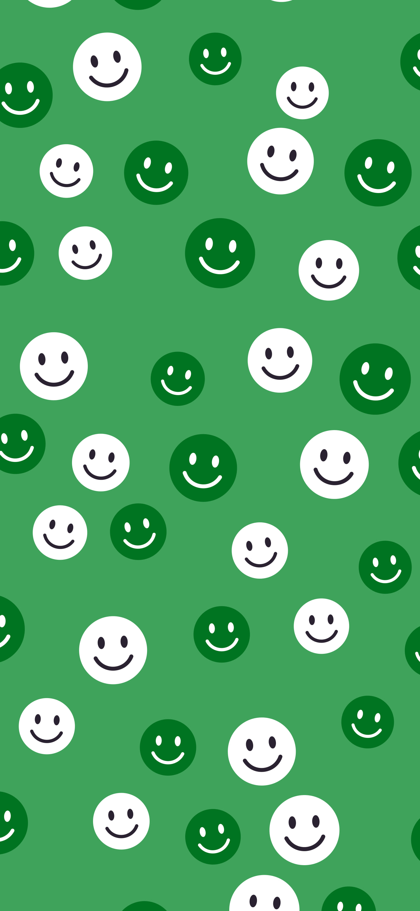 Green Smiley Face Pattern wallpaper for iPhone and Android