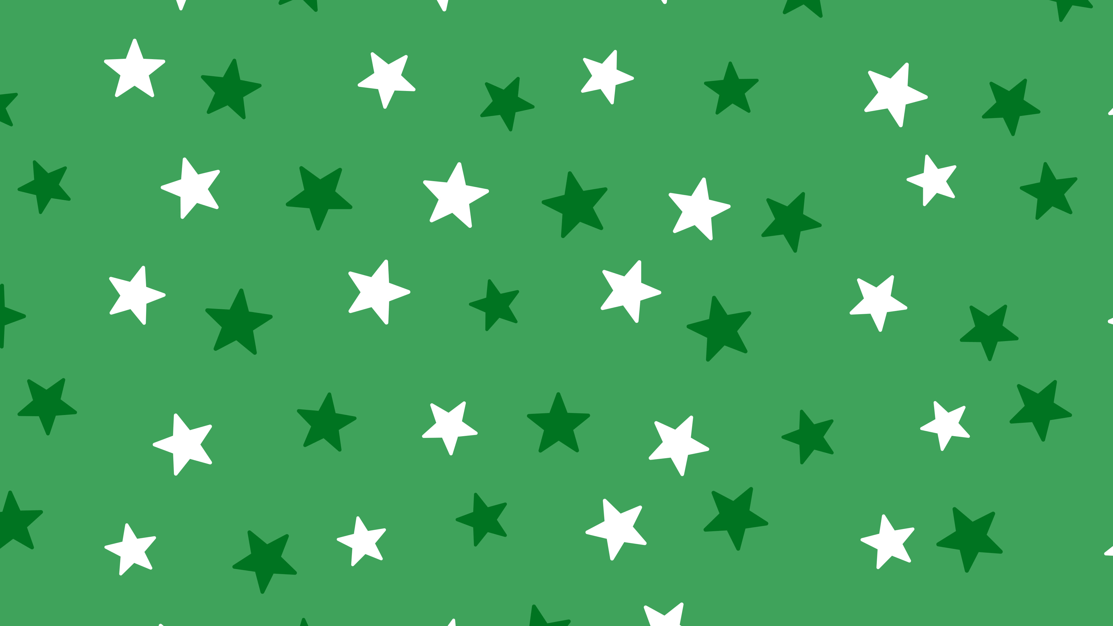 Green Star Pattern desktop wallpaper in 4K