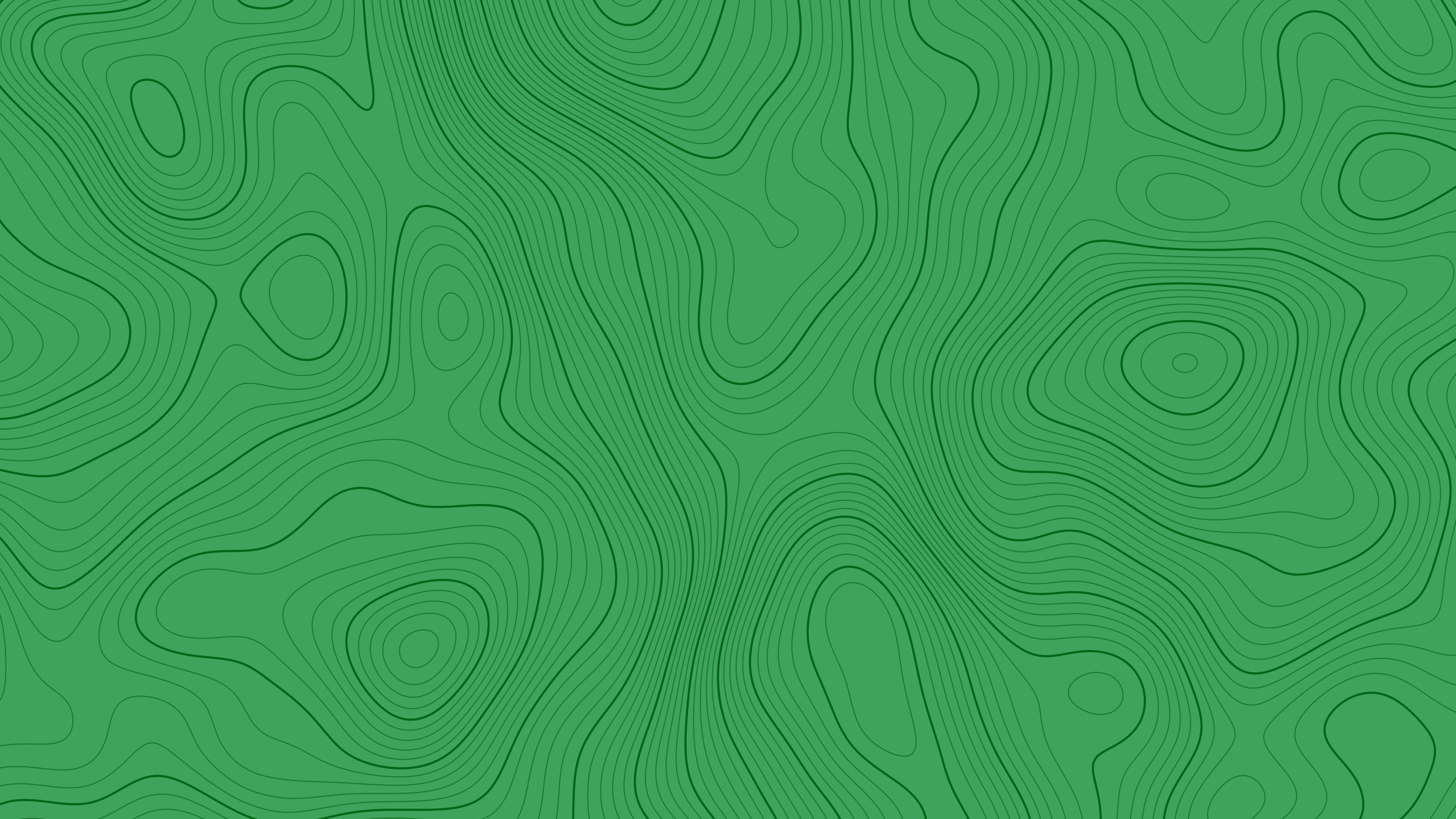 Green Topographic Line desktop wallpaper in 4K