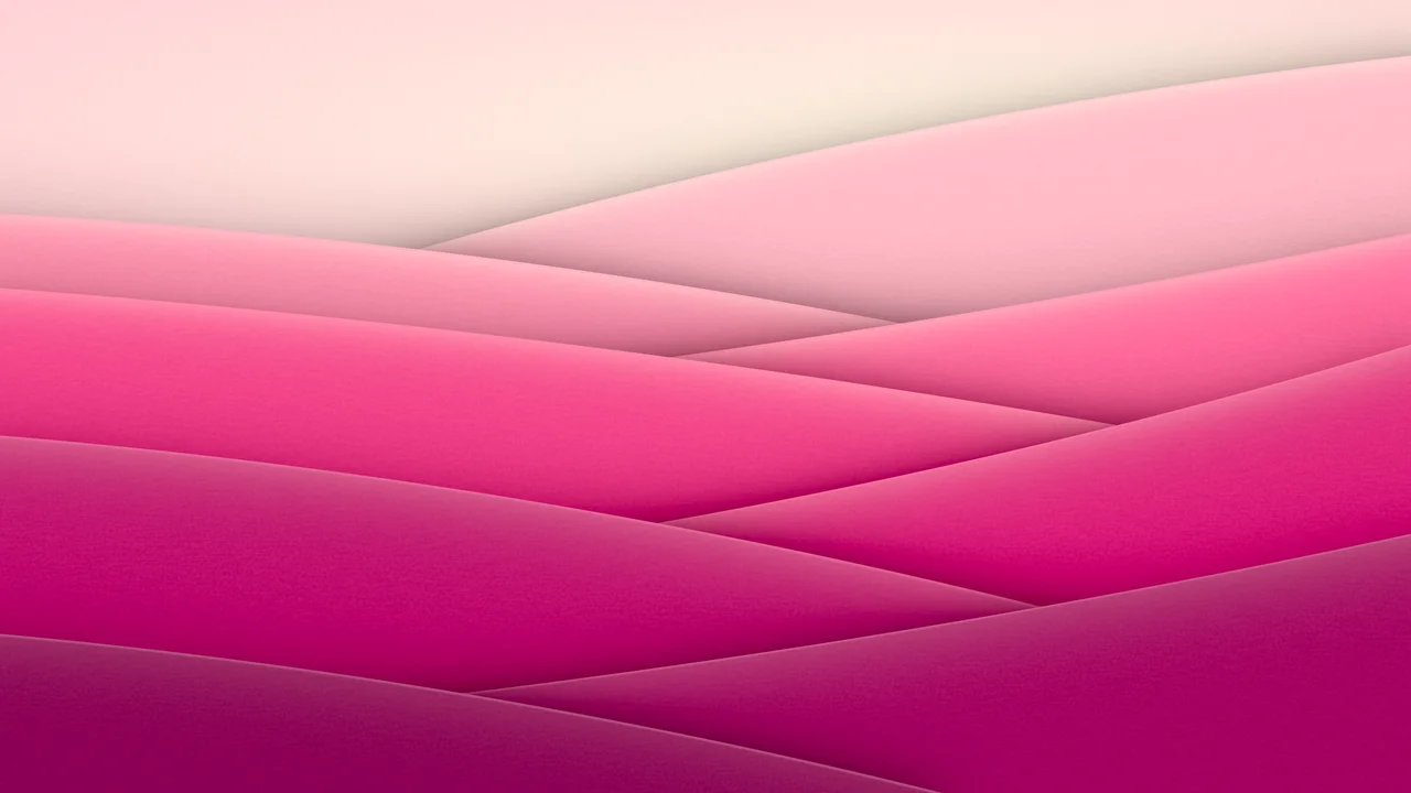 Hot Pink 3D Paper Cut Abstract Arcs desktop wallpaper in 4K