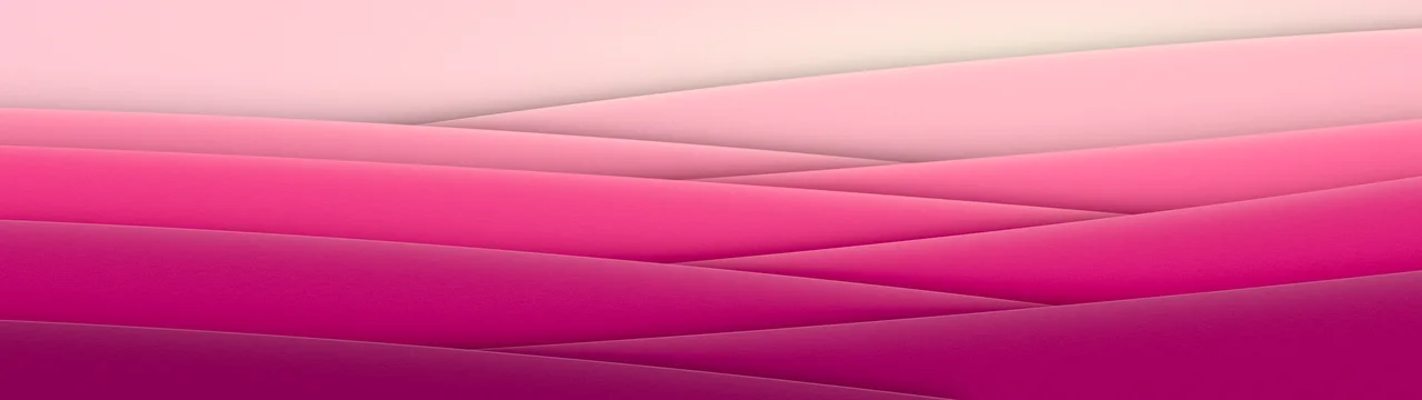 Hot Pink 3D Paper Cut Abstract Arcs dual monitor wallpaper, 7680 × 2160