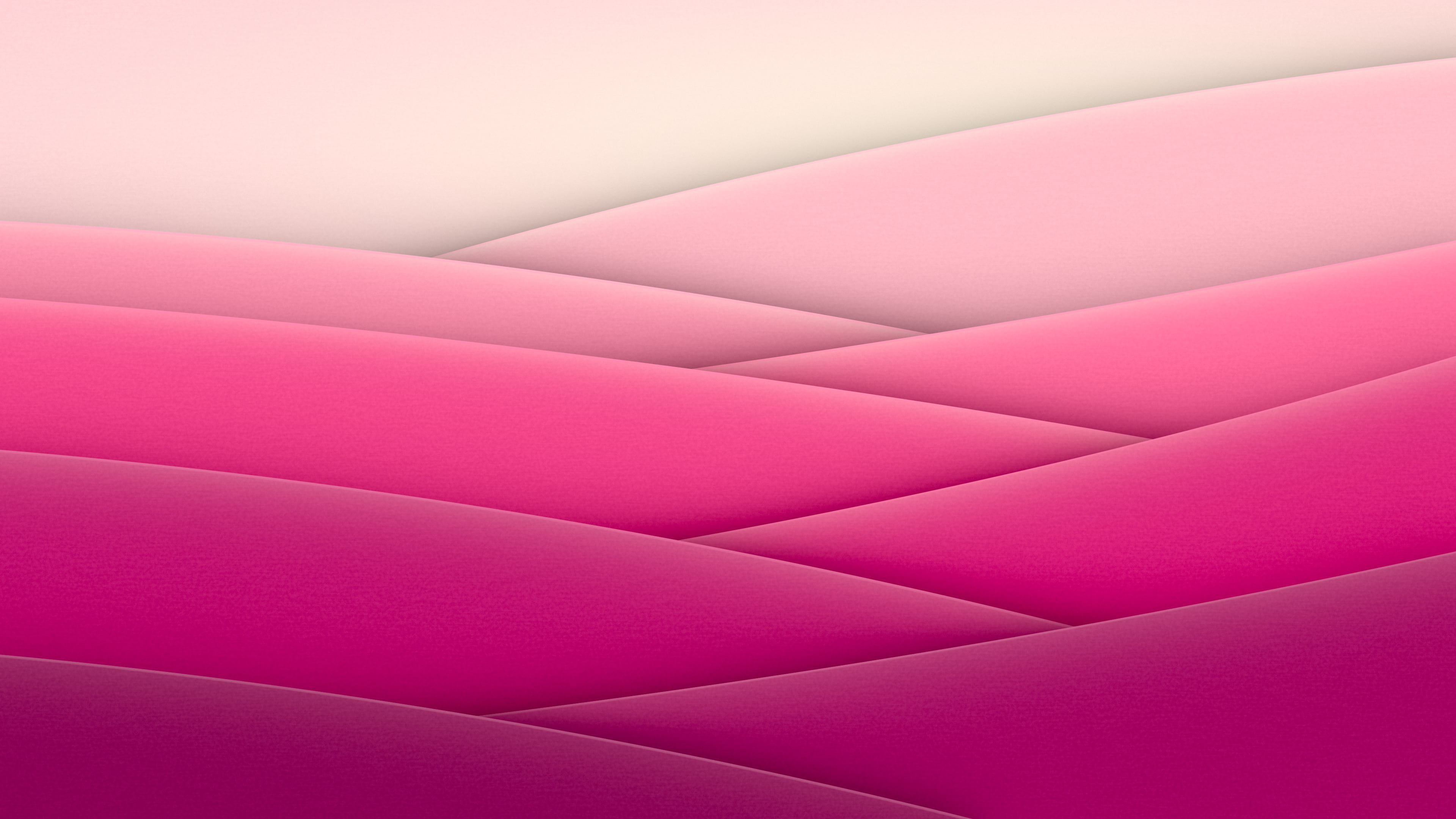Hot Pink 3D Paper Cut Abstract Arcs desktop wallpaper in 4K