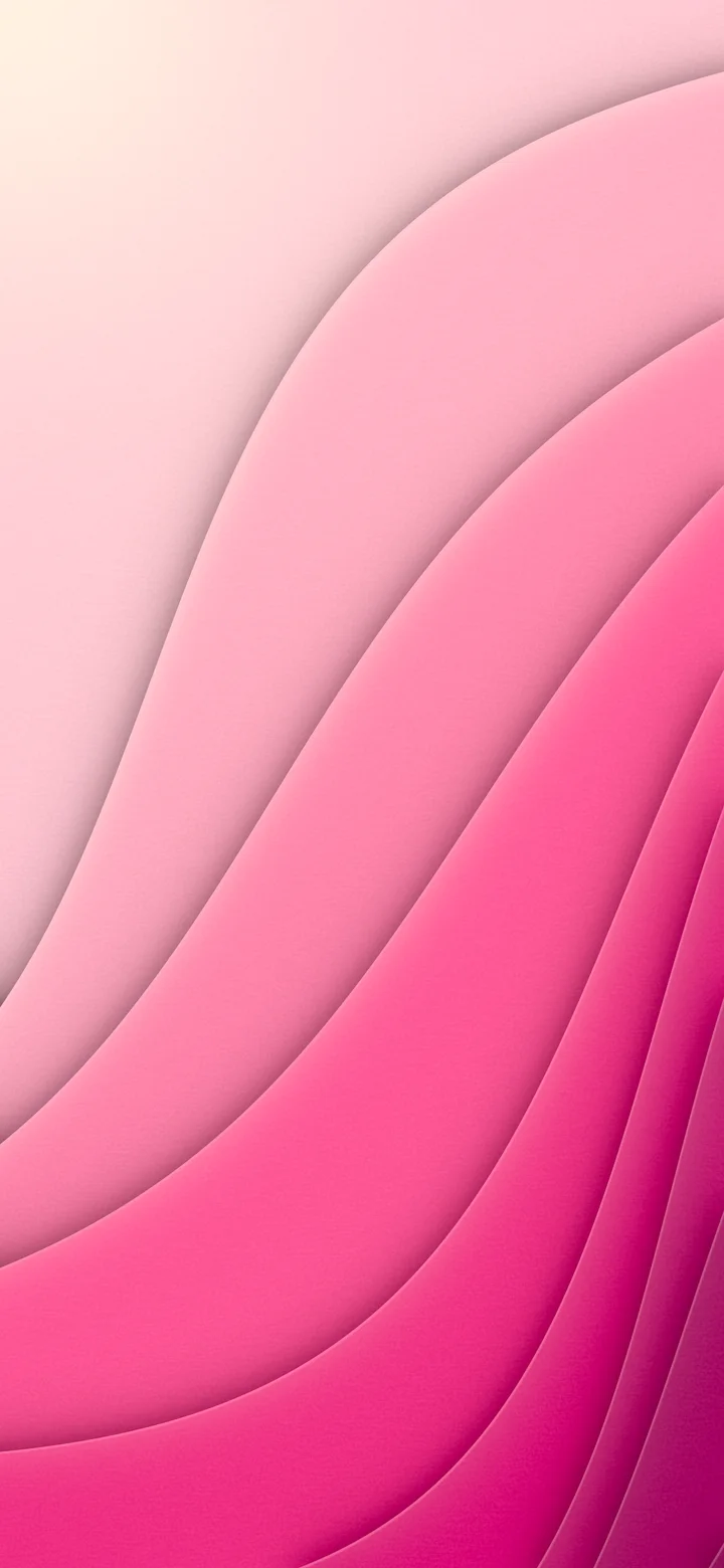 Hot Pink 3D Paper Cut Abstract Curves wallpaper for iPhone and Android