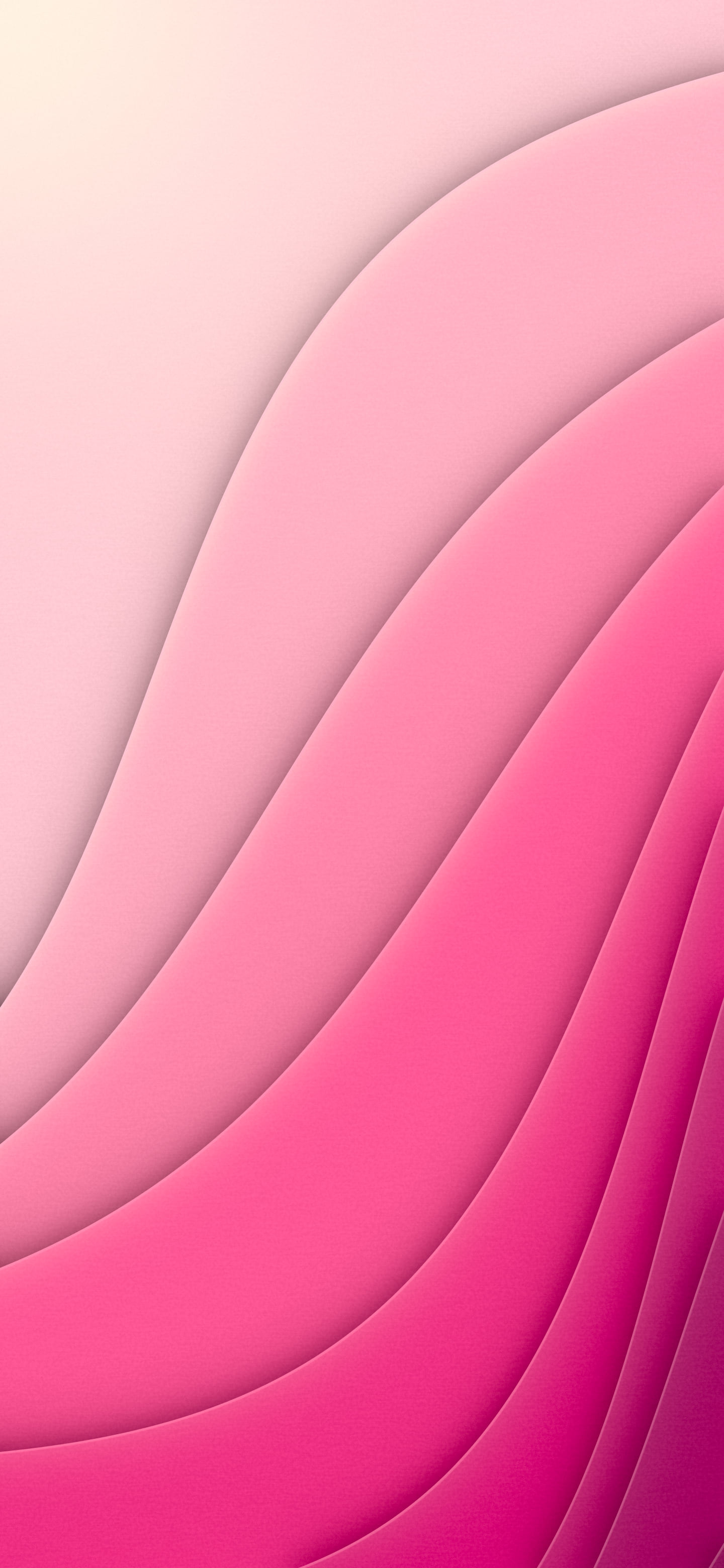 Hot Pink 3D Paper Cut Abstract Curves wallpaper for iPhone and Android
