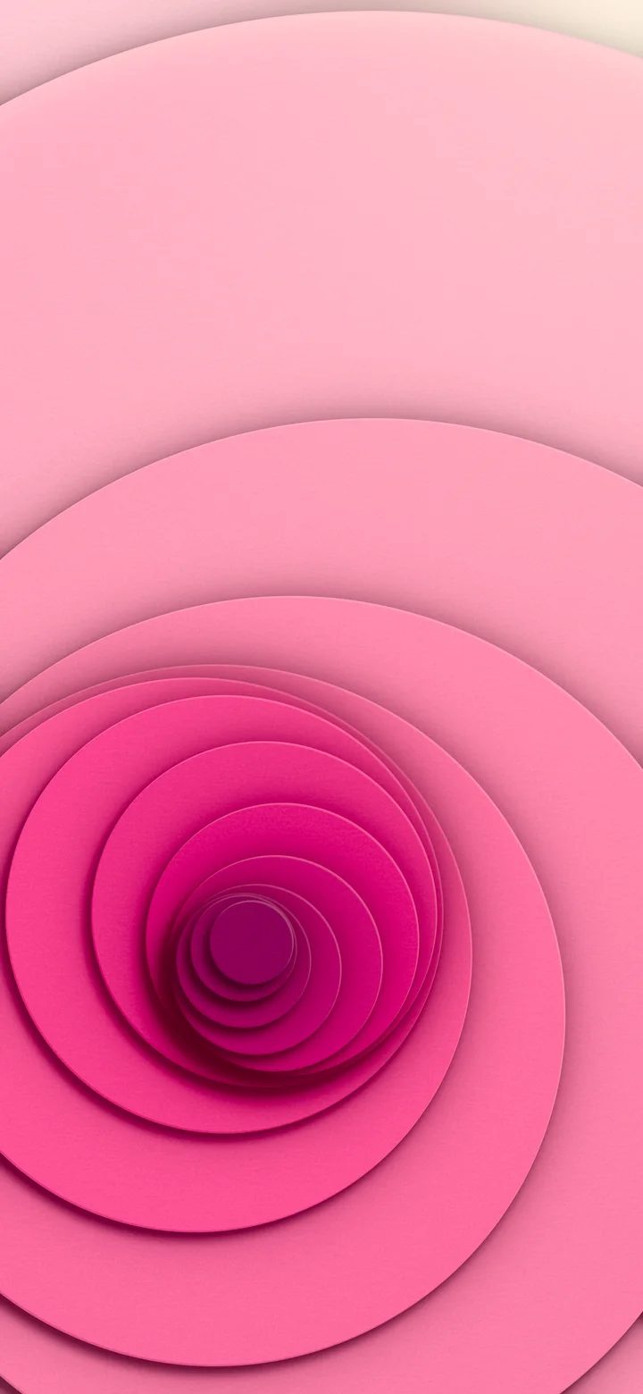 Hot Pink 3D Paper Cut Abstract Whirl wallpaper for iPhone and Android