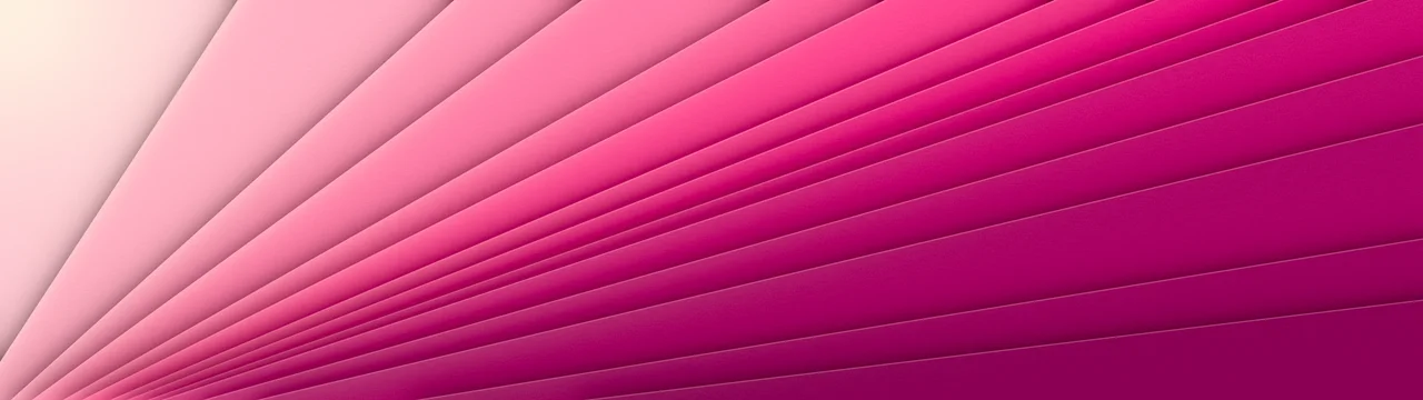 Hot Pink 3D Paper Cut Geometric Fan dual monitor wallpaper, 7680 × 2160