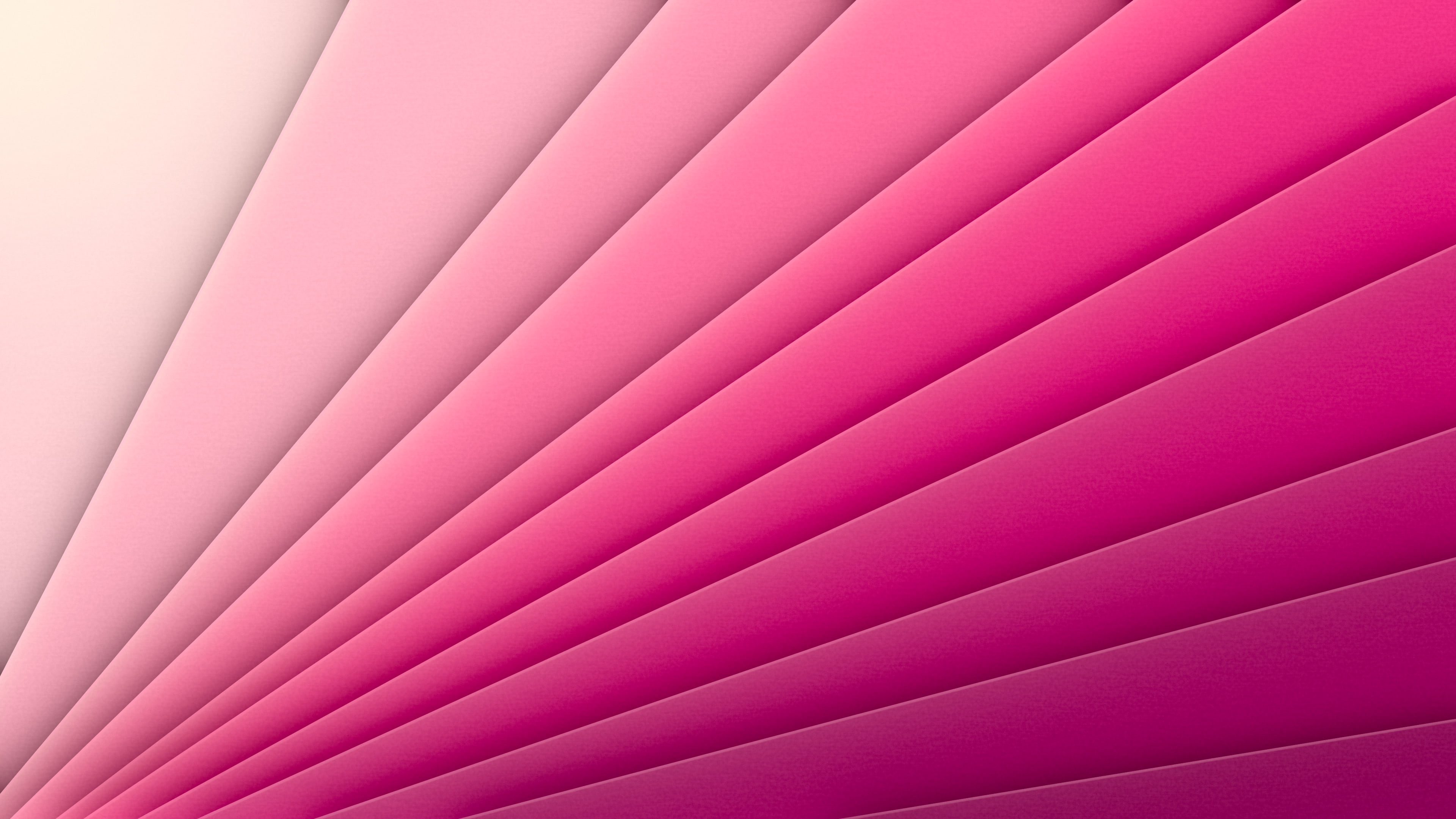 Hot Pink 3D Paper Cut Geometric Fan desktop wallpaper in 4K