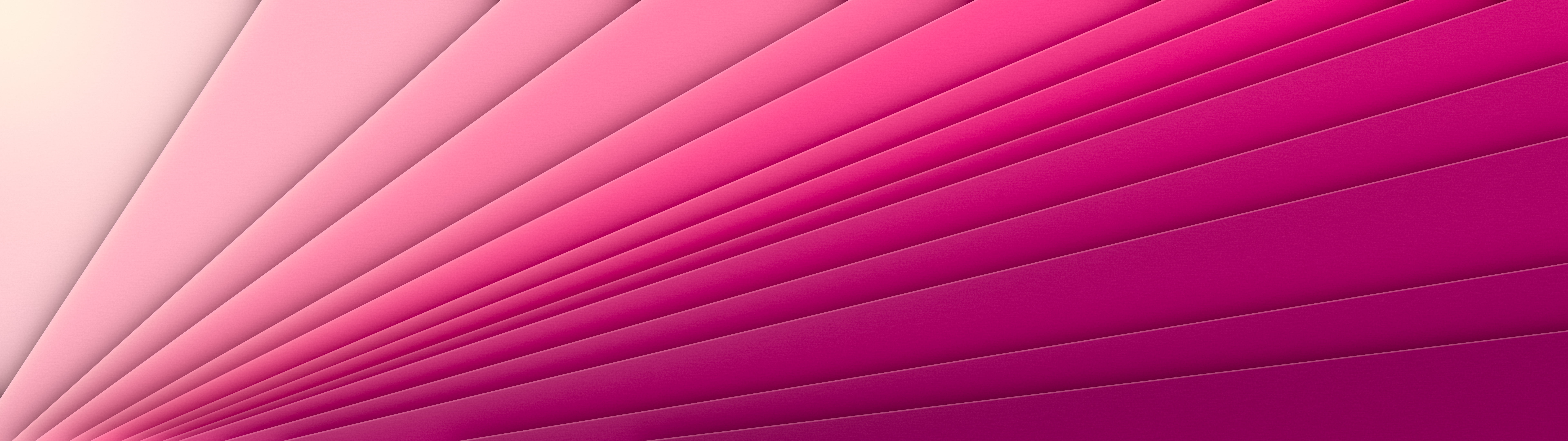 Hot Pink 3D Paper Cut Geometric Fan dual monitor wallpaper, 7680 × 2160