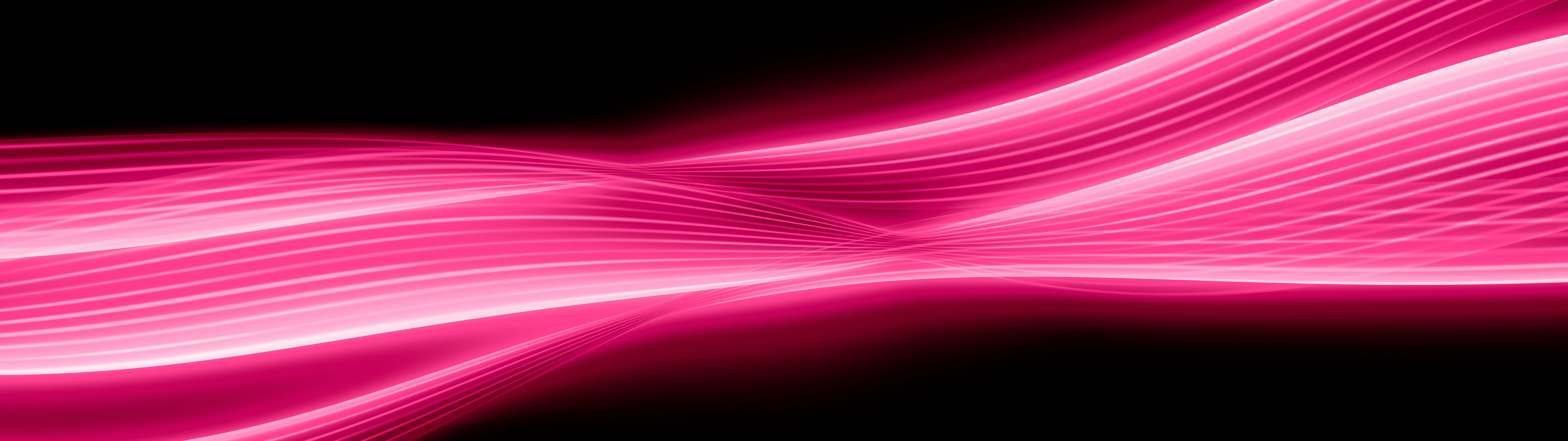 Hot Pink Abstract Light Streams dual monitor wallpaper, 7680 × 2160
