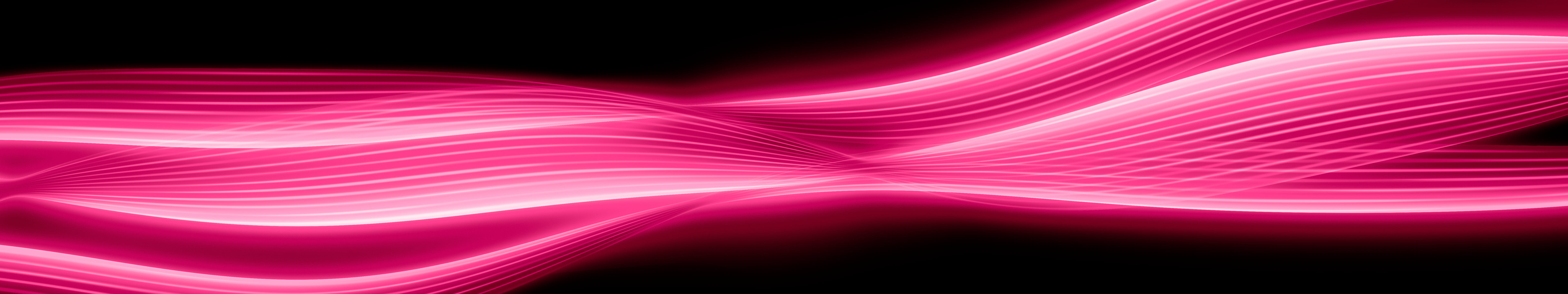 Hot Pink Abstract Light Streams triple monitor wallpaper, 7680 × 1440
