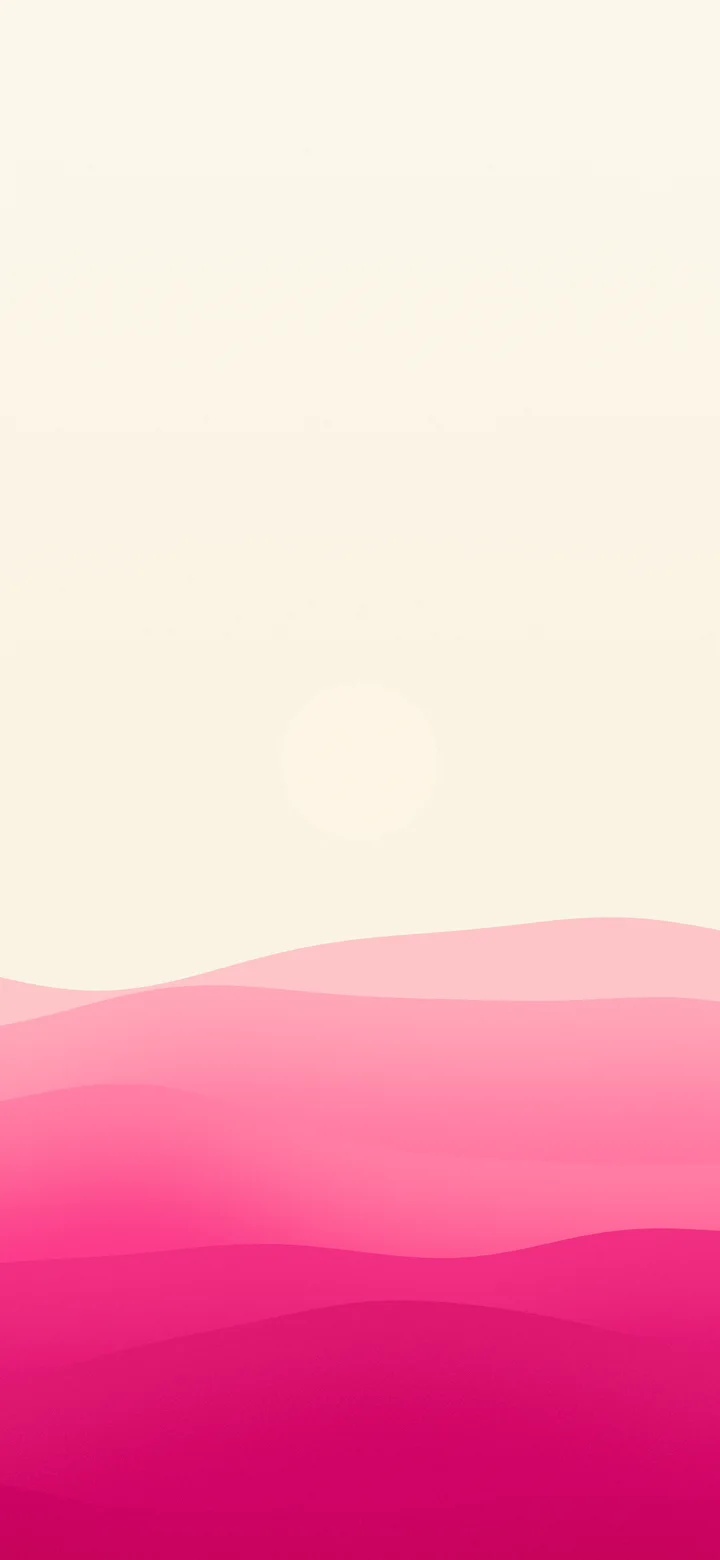 Hot Pink and Cream Minimalist Desert Dunes wallpaper for iPhone and Android