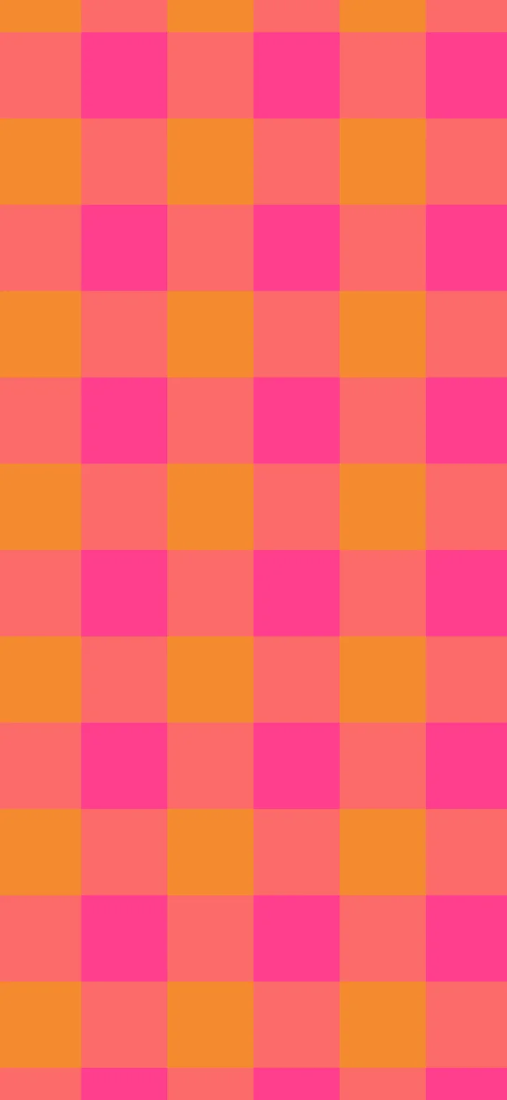 Hot Pink and Orange Buffalo Check Plaid wallpaper for iPhone and Android