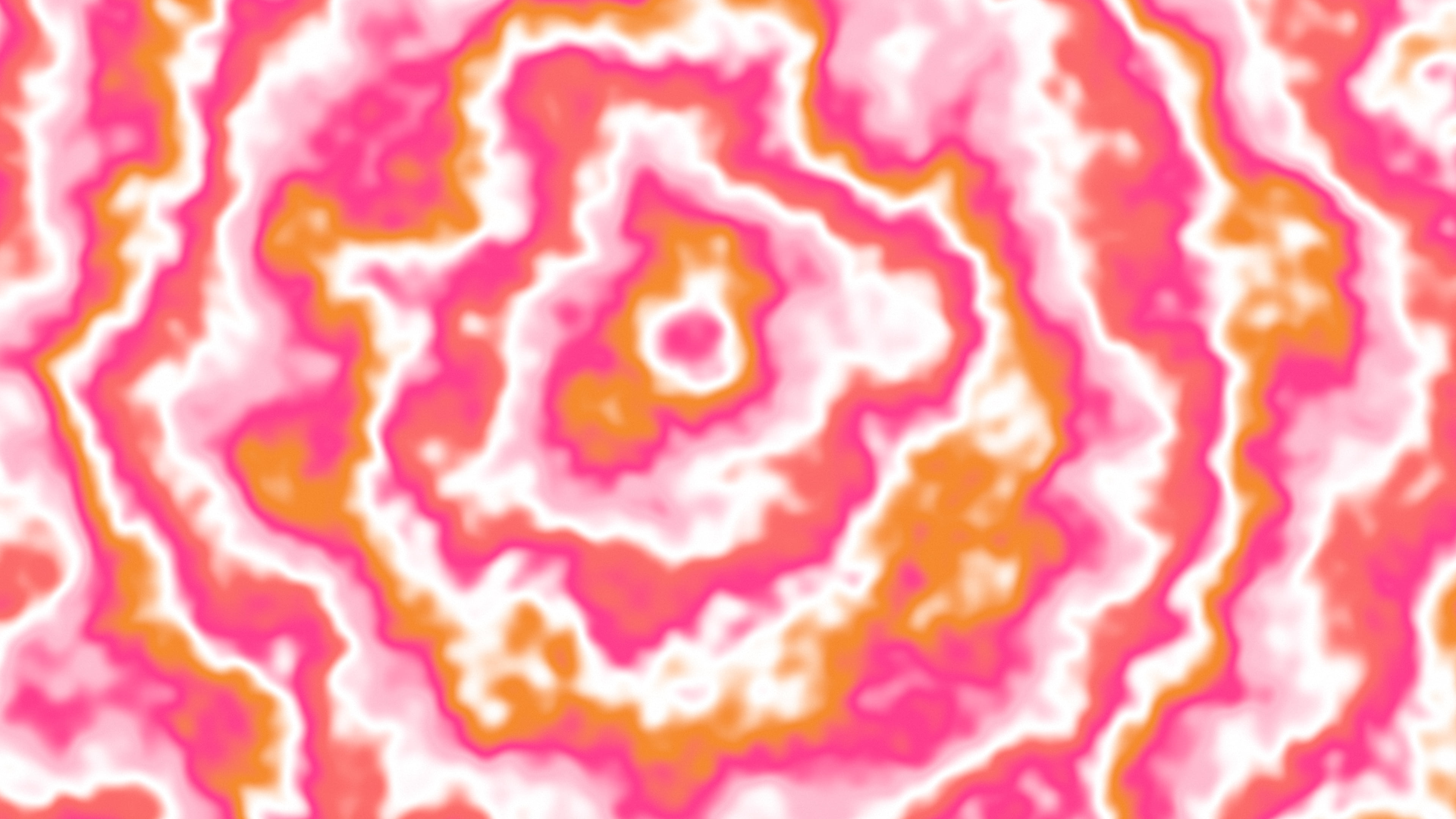 Hot Pink and Orange Bullseye Tie Dye desktop wallpaper in 4K