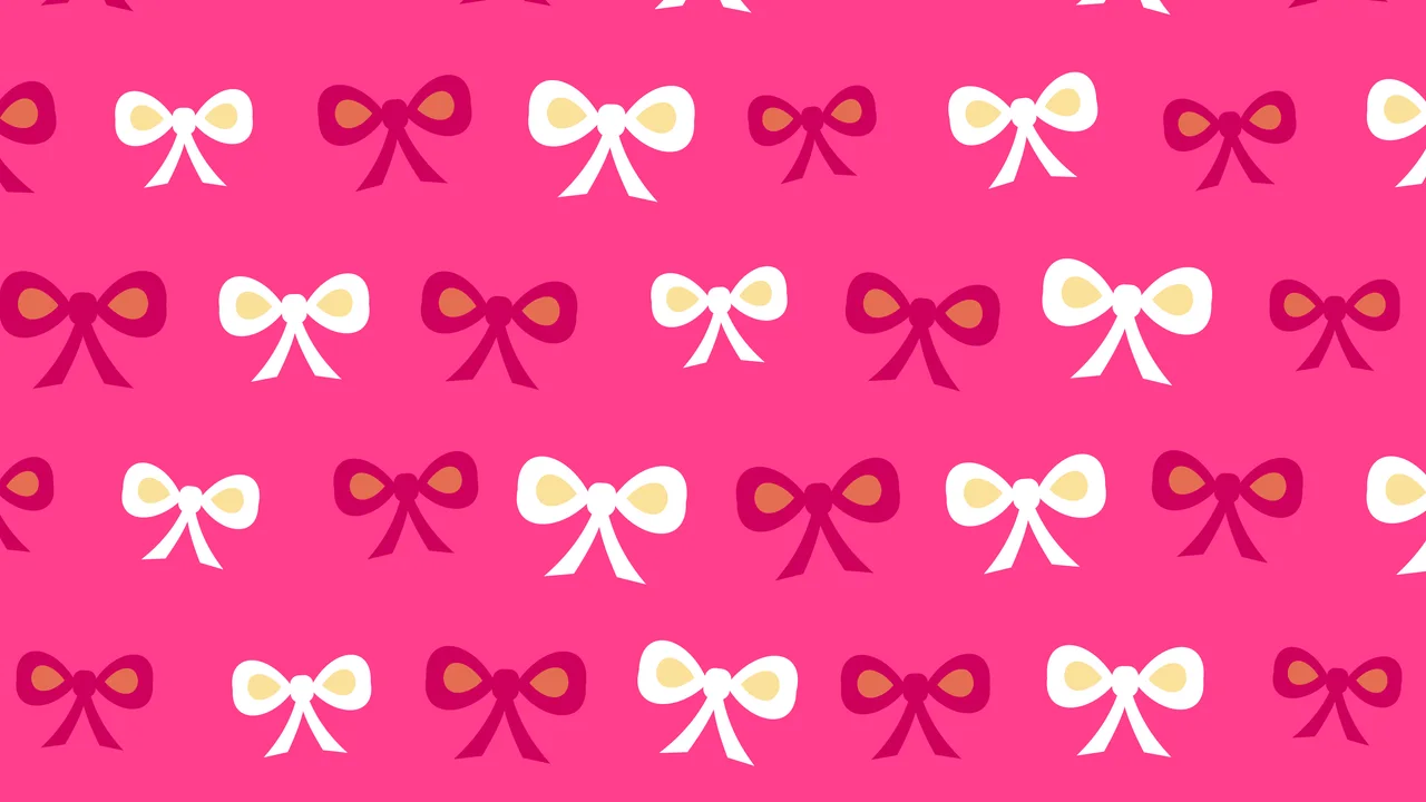 Hot Pink Bow Pattern desktop wallpaper in 4K